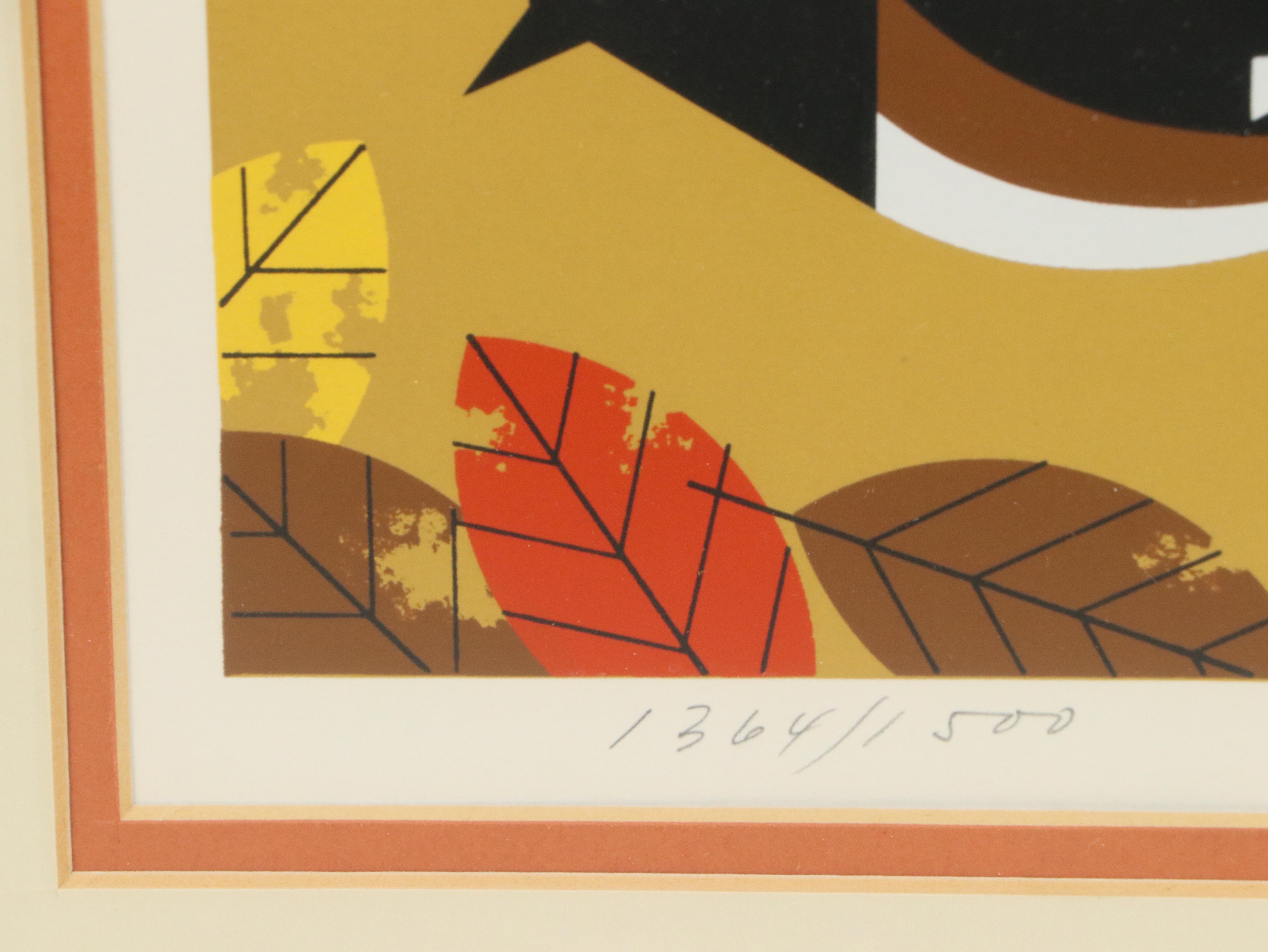 Charley Harper "Homebody (Box Turtle)" Limited Edition Serigraph Print, 1972