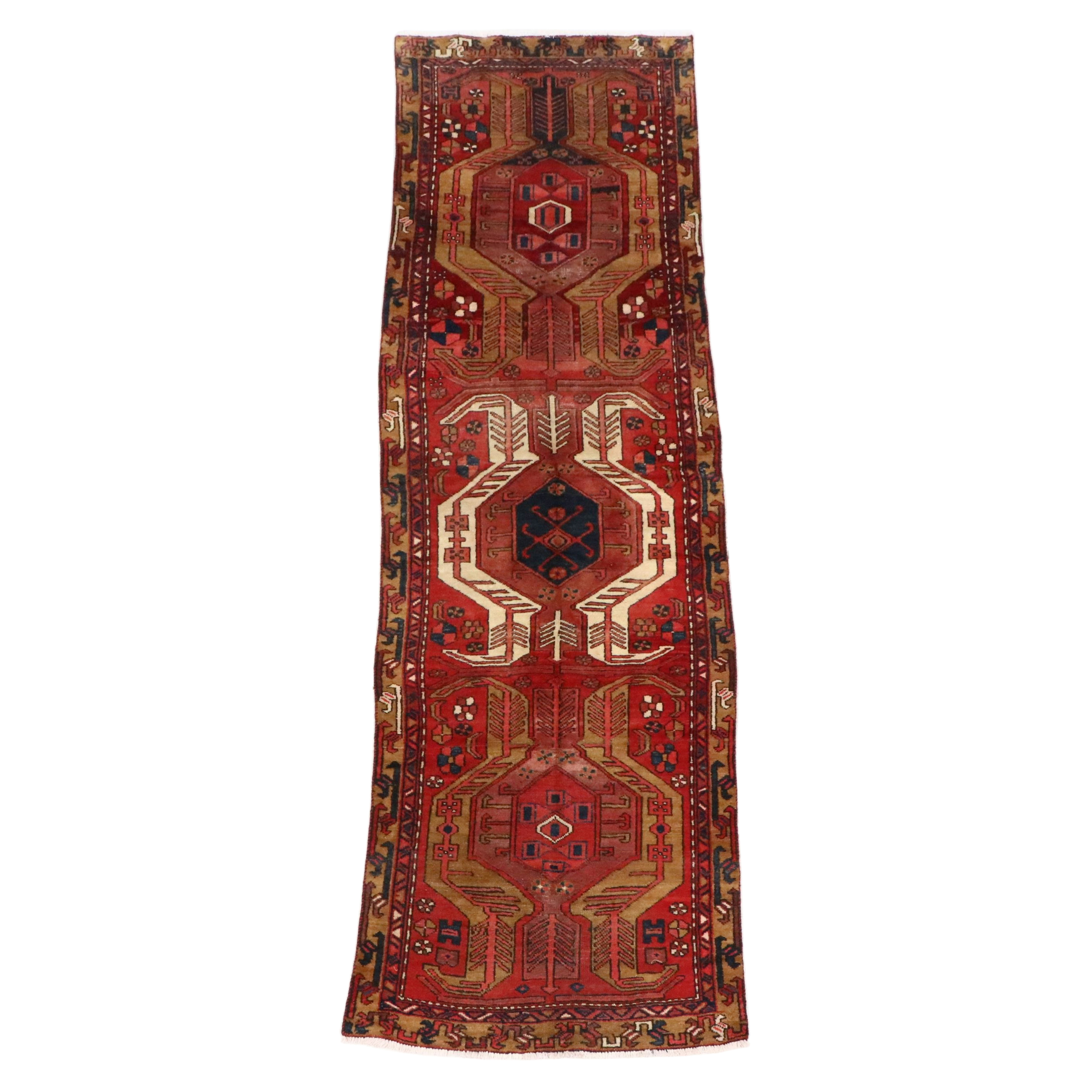 3'4 x 10'9 Hand-Knotted Caucasian Lenkoran Long Rug