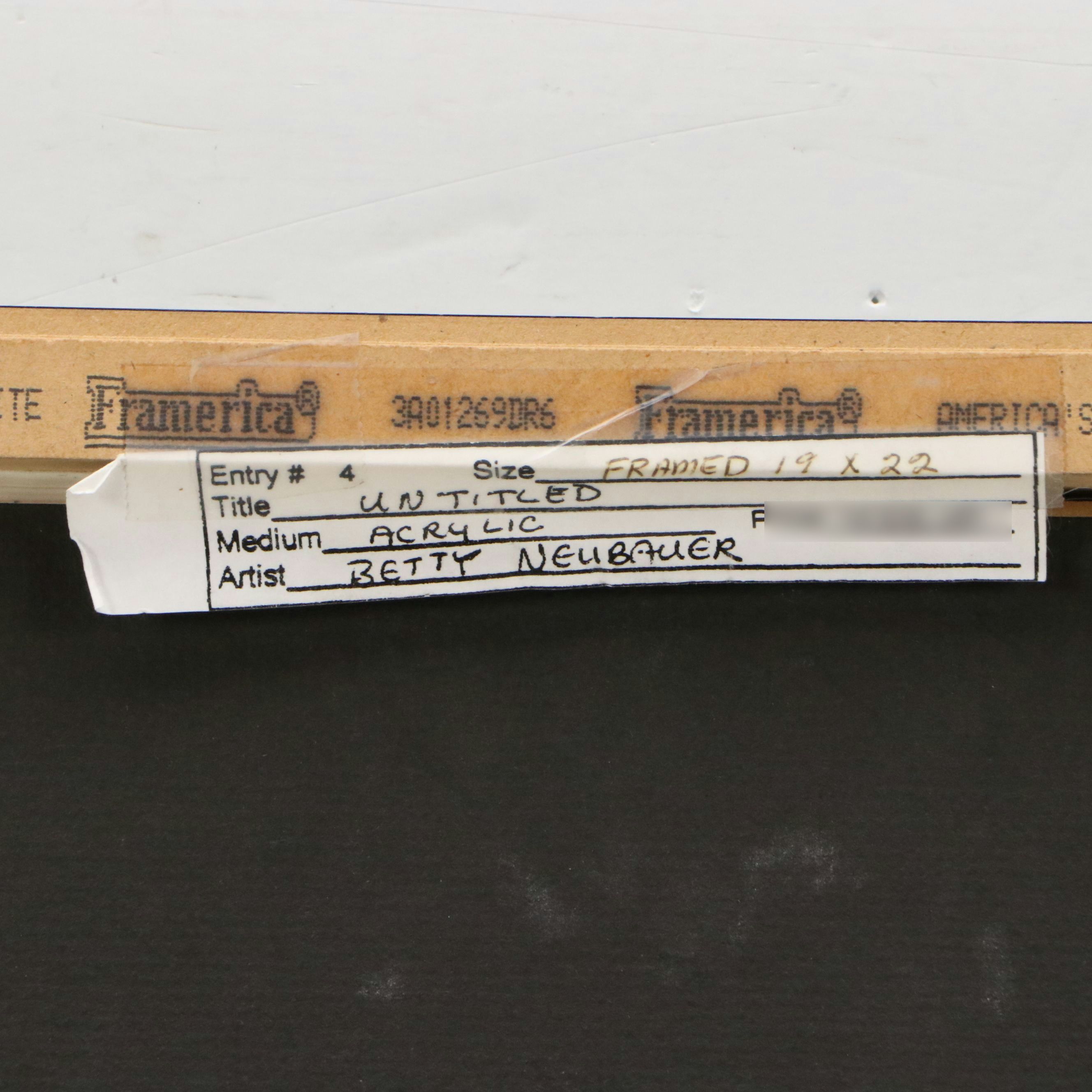 Betty Neubauer Abstract Acrylic Painting, Late 20th Century