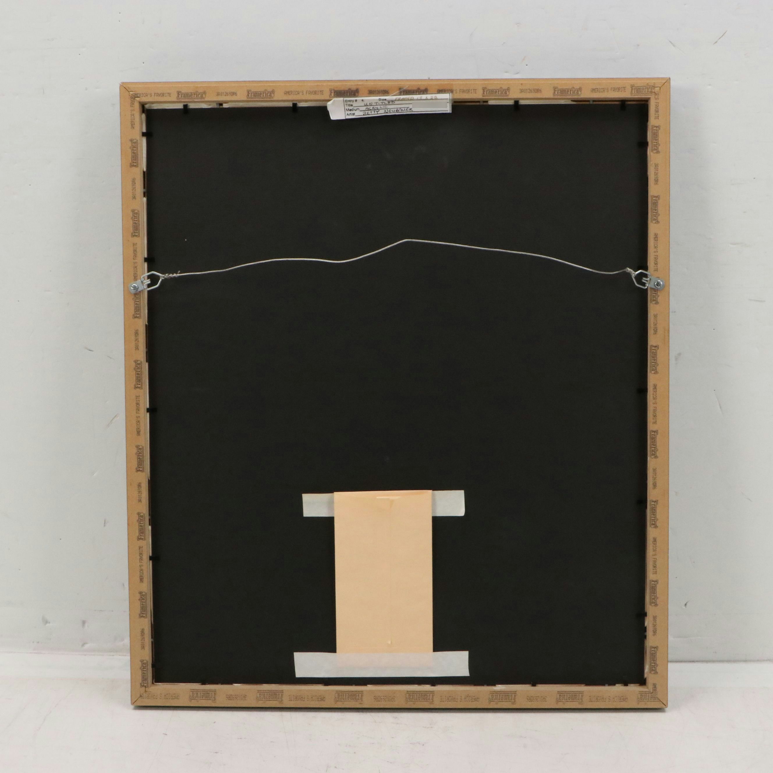 Betty Neubauer Abstract Acrylic Painting, Late 20th Century