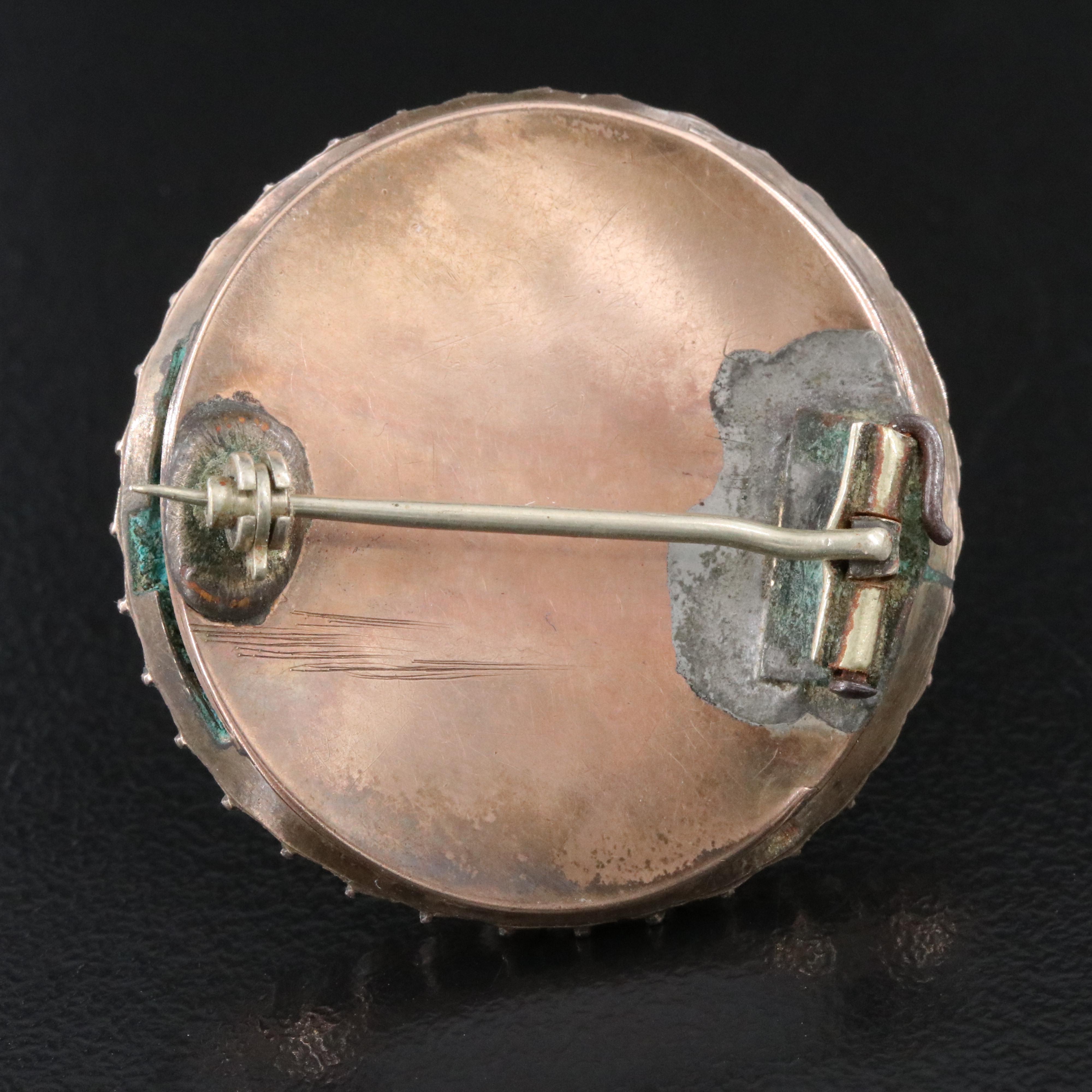 Victorian Mourning Hair Locket Brooch Including Enamel and Seed Pearls