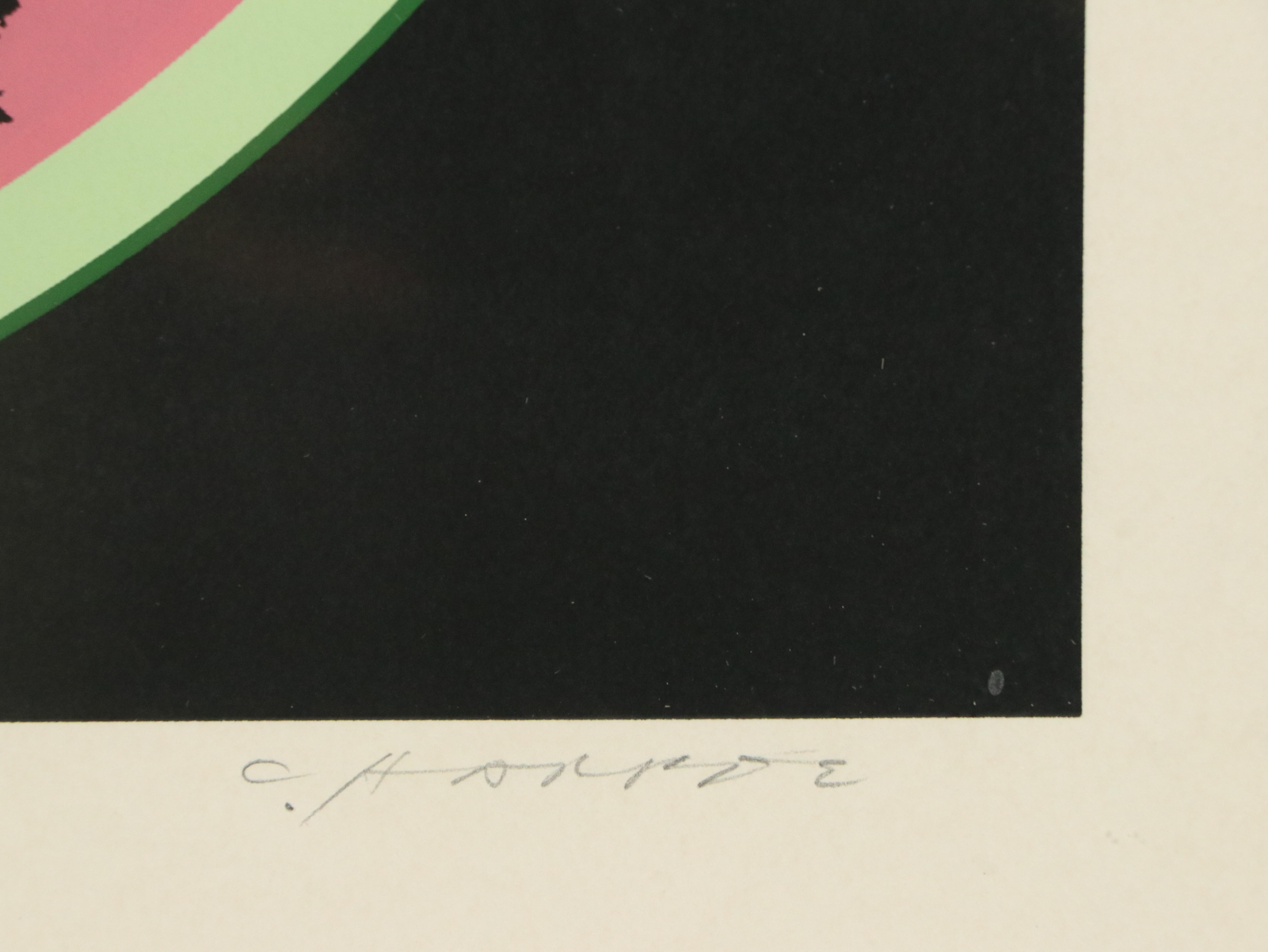 Charley Harper Serigraph "Watermelon Moon"