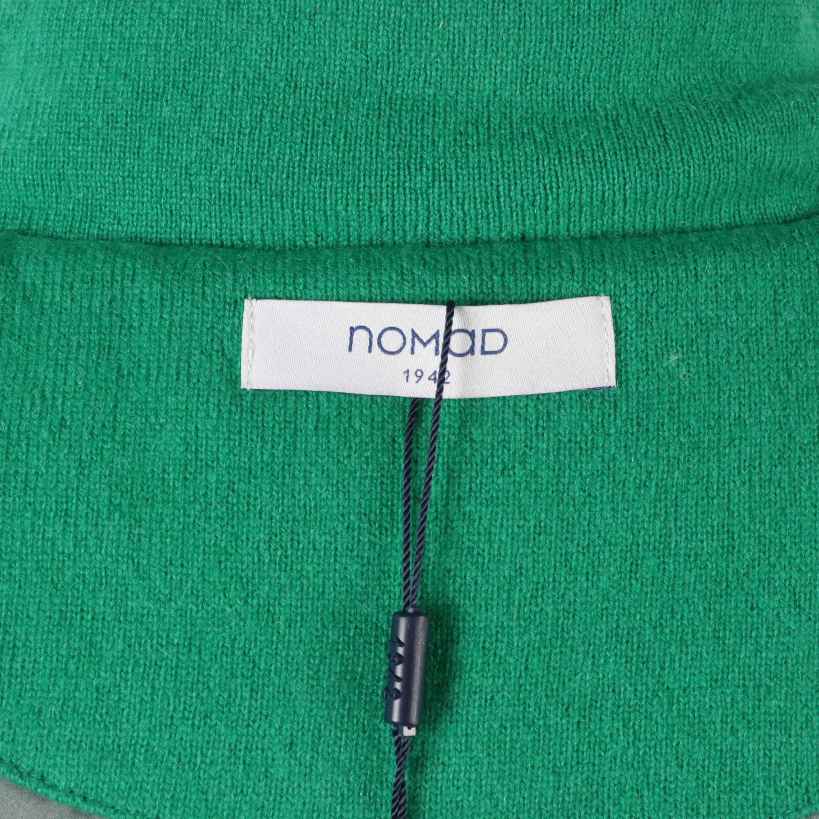 Nomad 1942 Quilted Knit Green Cashmere Vest, With Tag