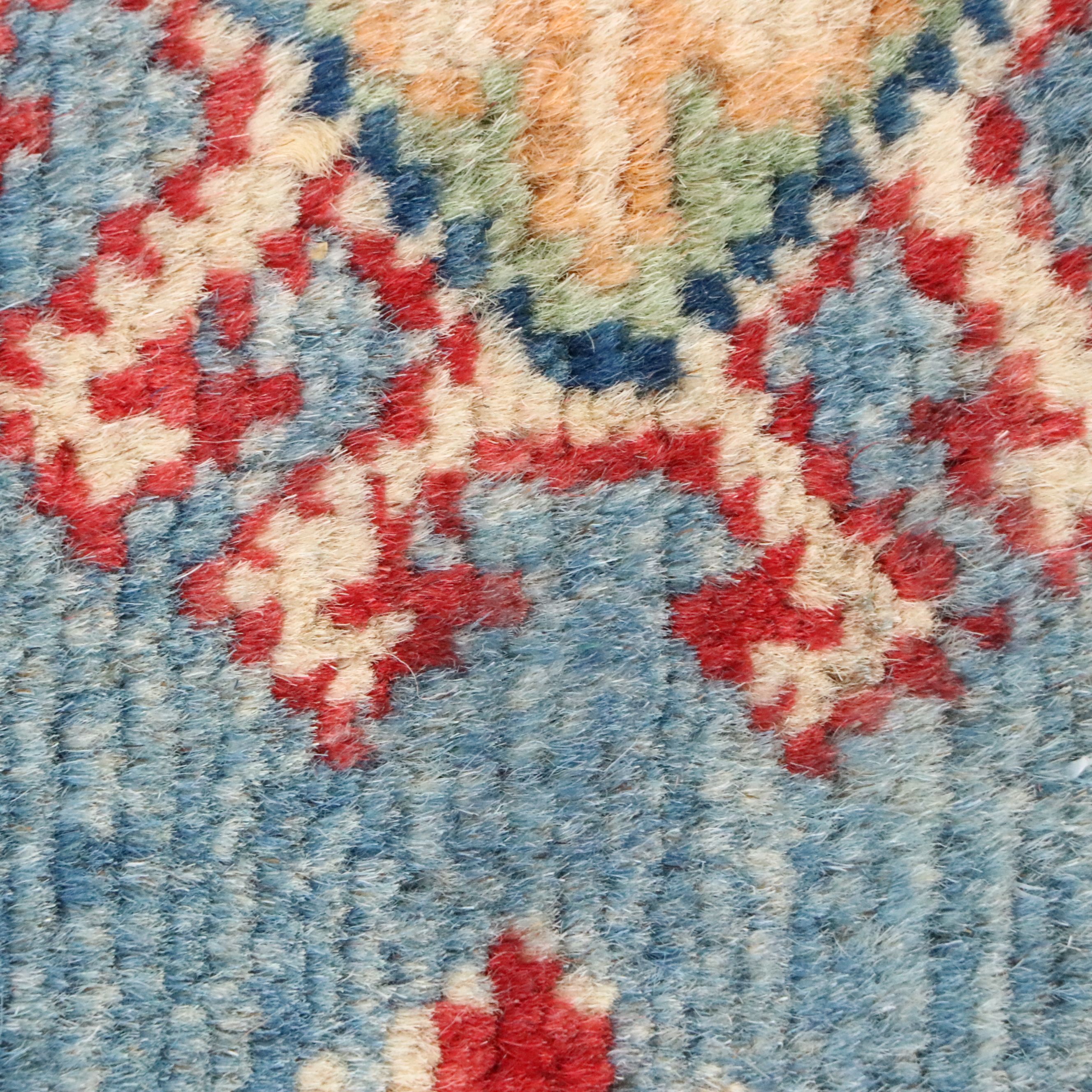 4'1 x 6' Hand-Knotted Pakistani Kazak Area Rug