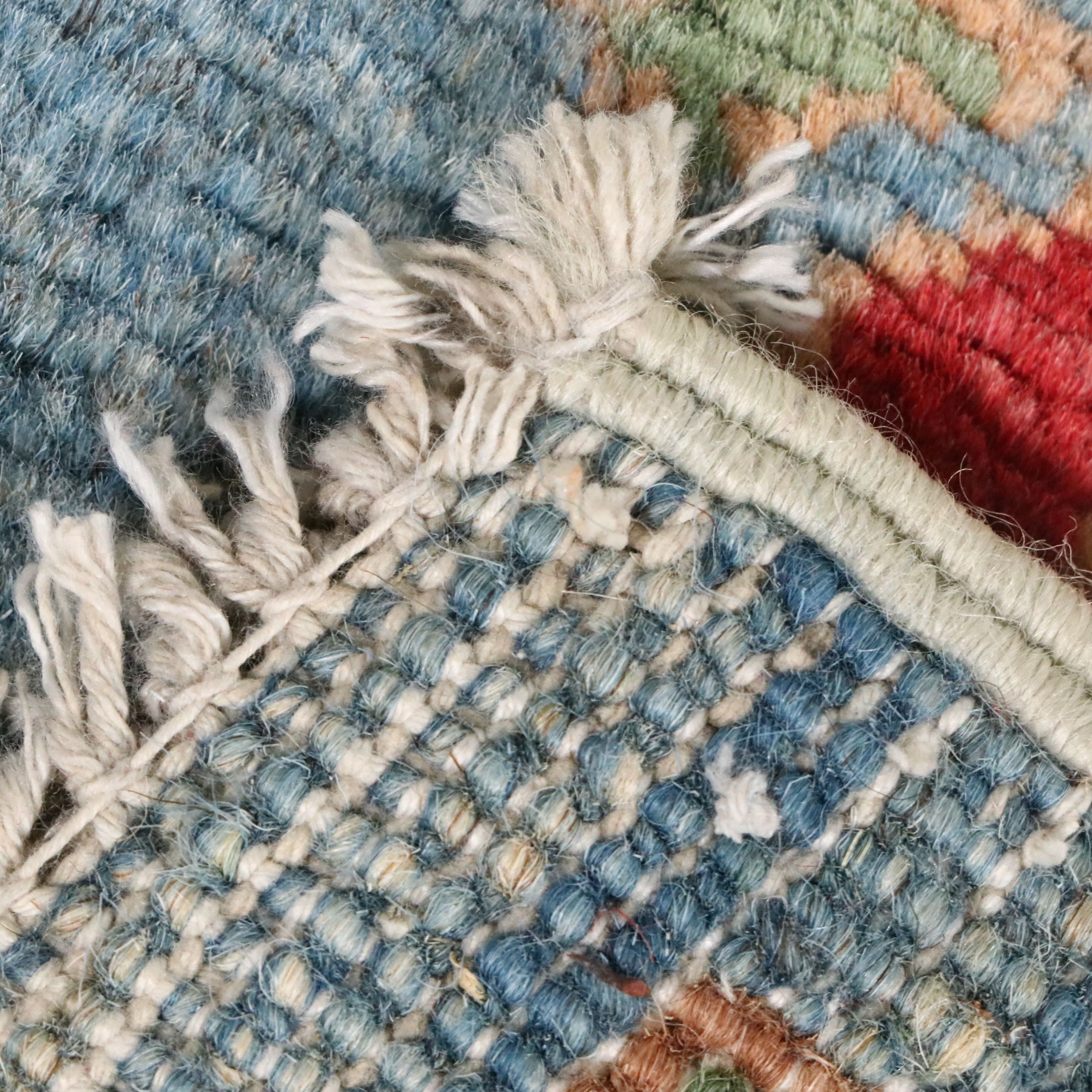 4'1 x 6' Hand-Knotted Pakistani Kazak Area Rug