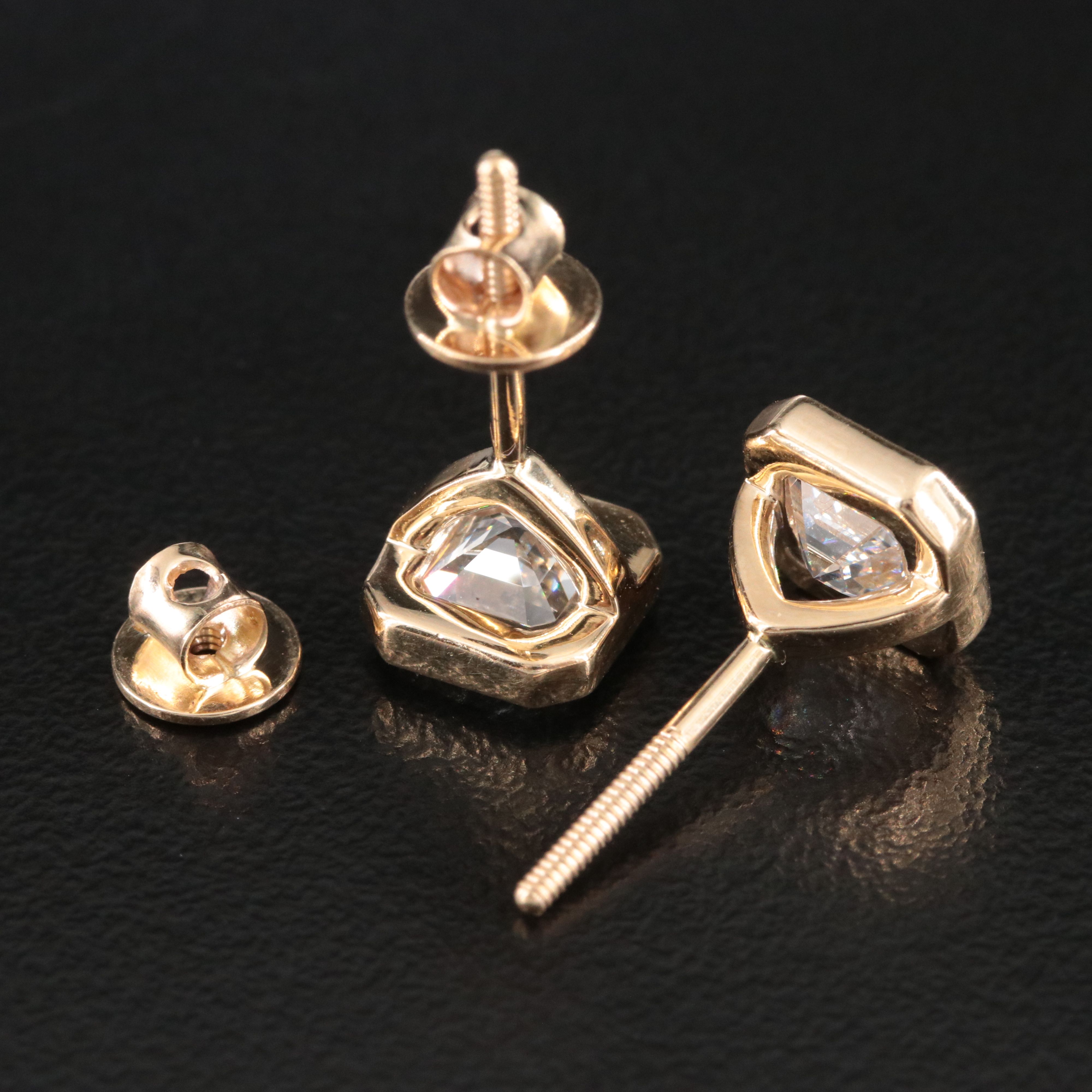 14K 2.17 CTW Lab Grown Diamond Stud Earrings with IGI Reports