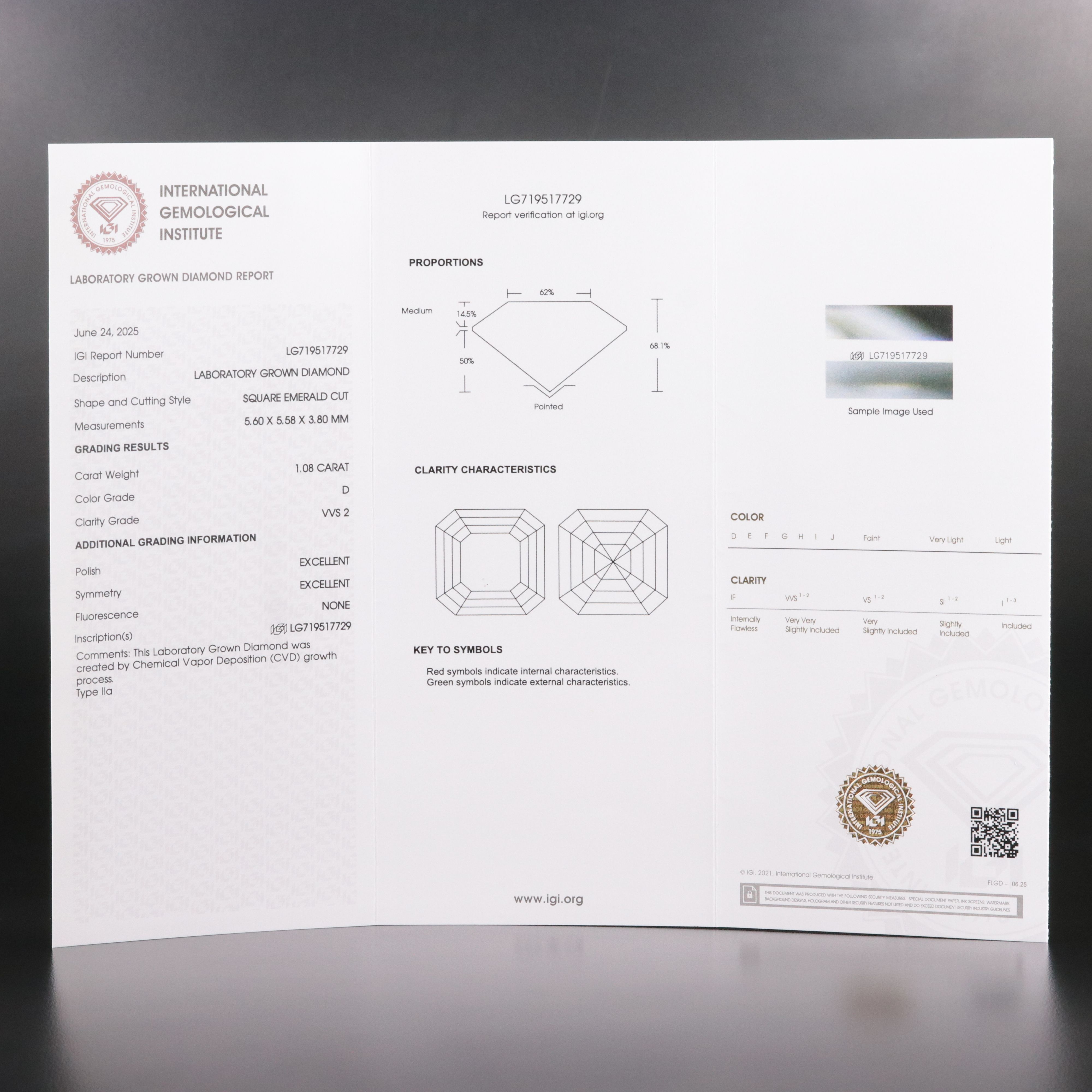 14K 2.17 CTW Lab Grown Diamond Stud Earrings with IGI Reports
