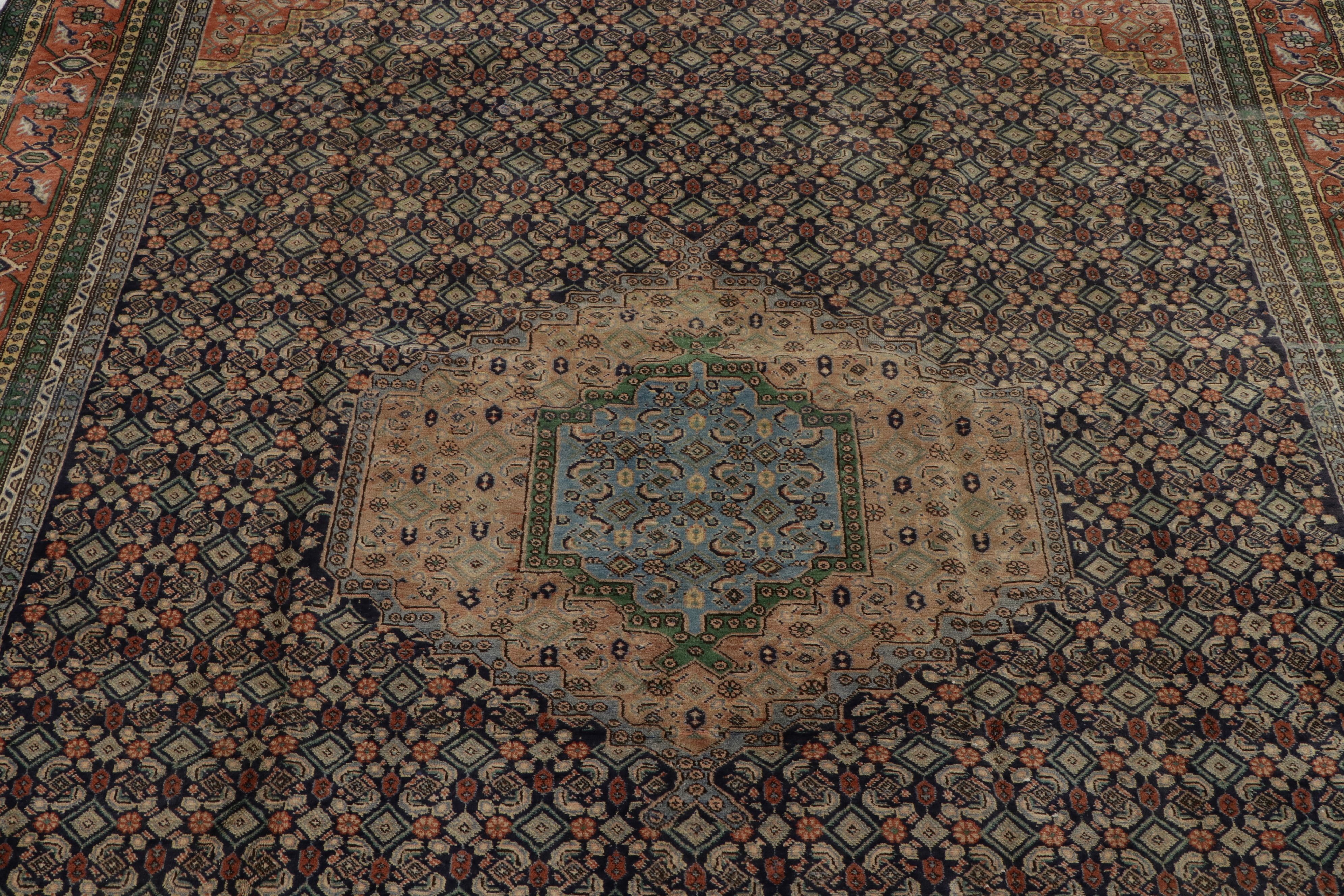 8'3 x 12'7 Hand-Knotted Persian Bijar Room-Sized Rug