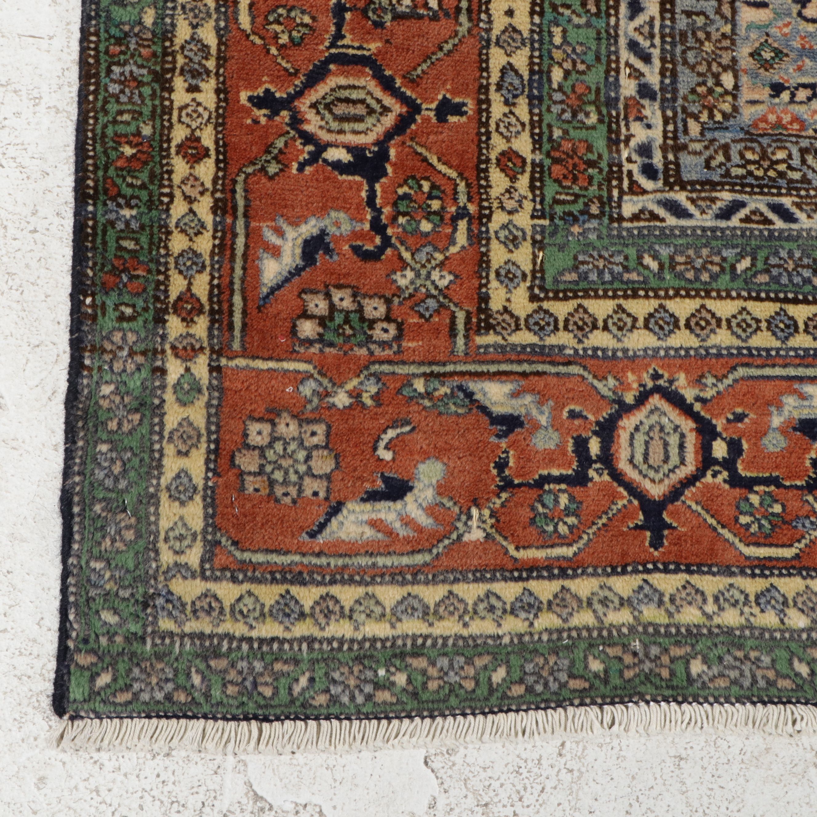 8'3 x 12'7 Hand-Knotted Persian Bijar Room-Sized Rug