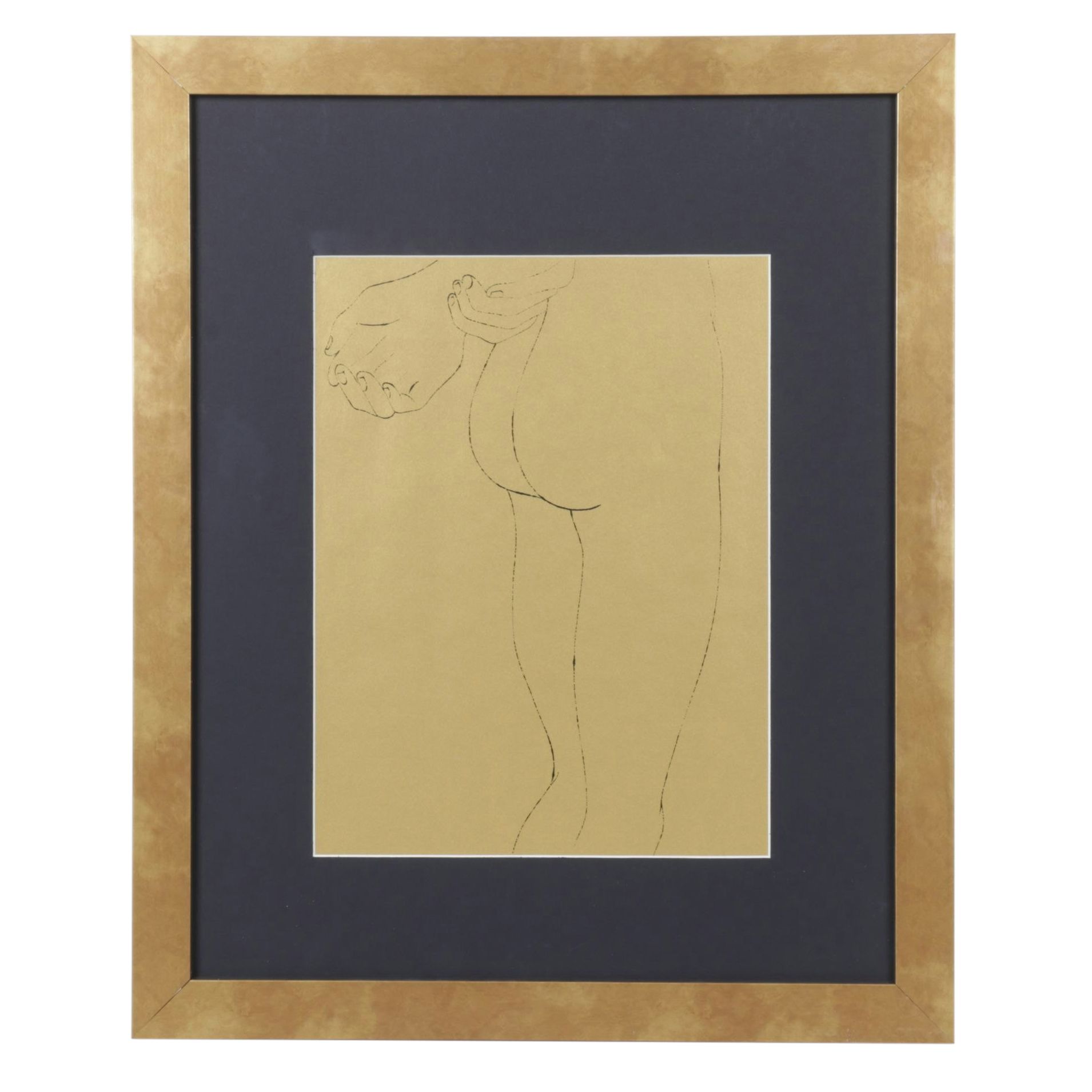 Offset Lithograph after Andy Warhol from "A Gold Book"