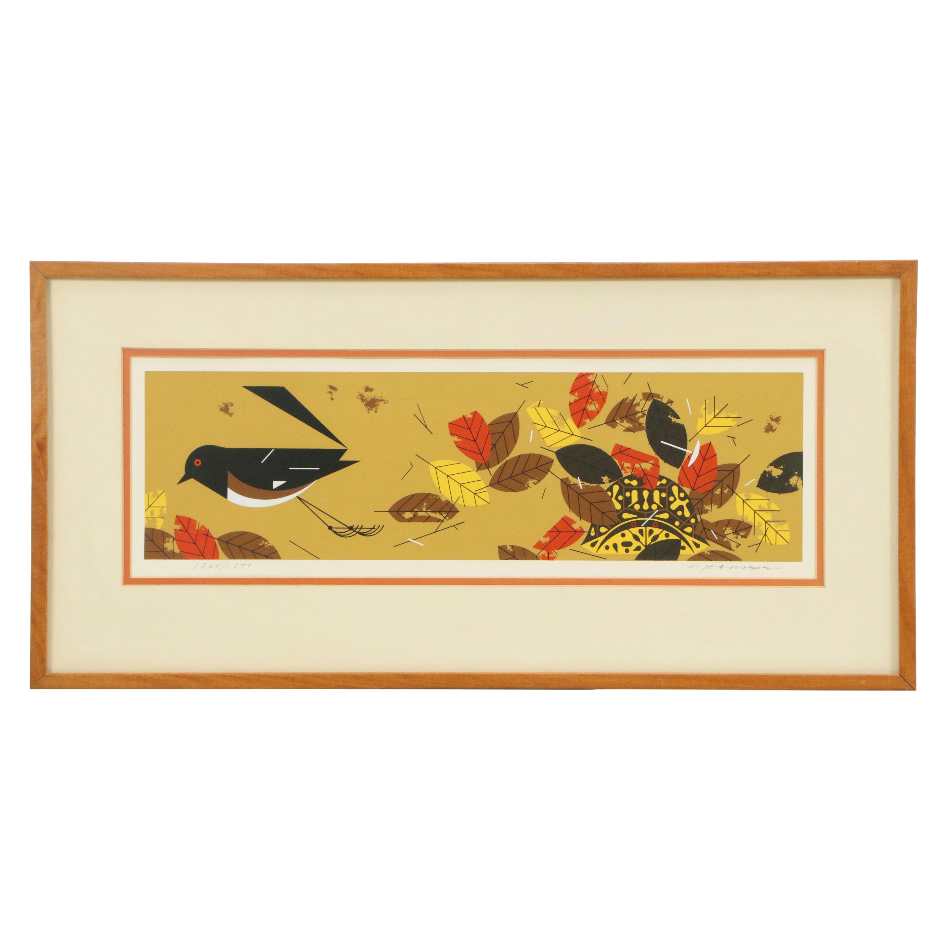 Charley Harper "Homebody (Box Turtle)" Limited Edition Serigraph Print, 1972