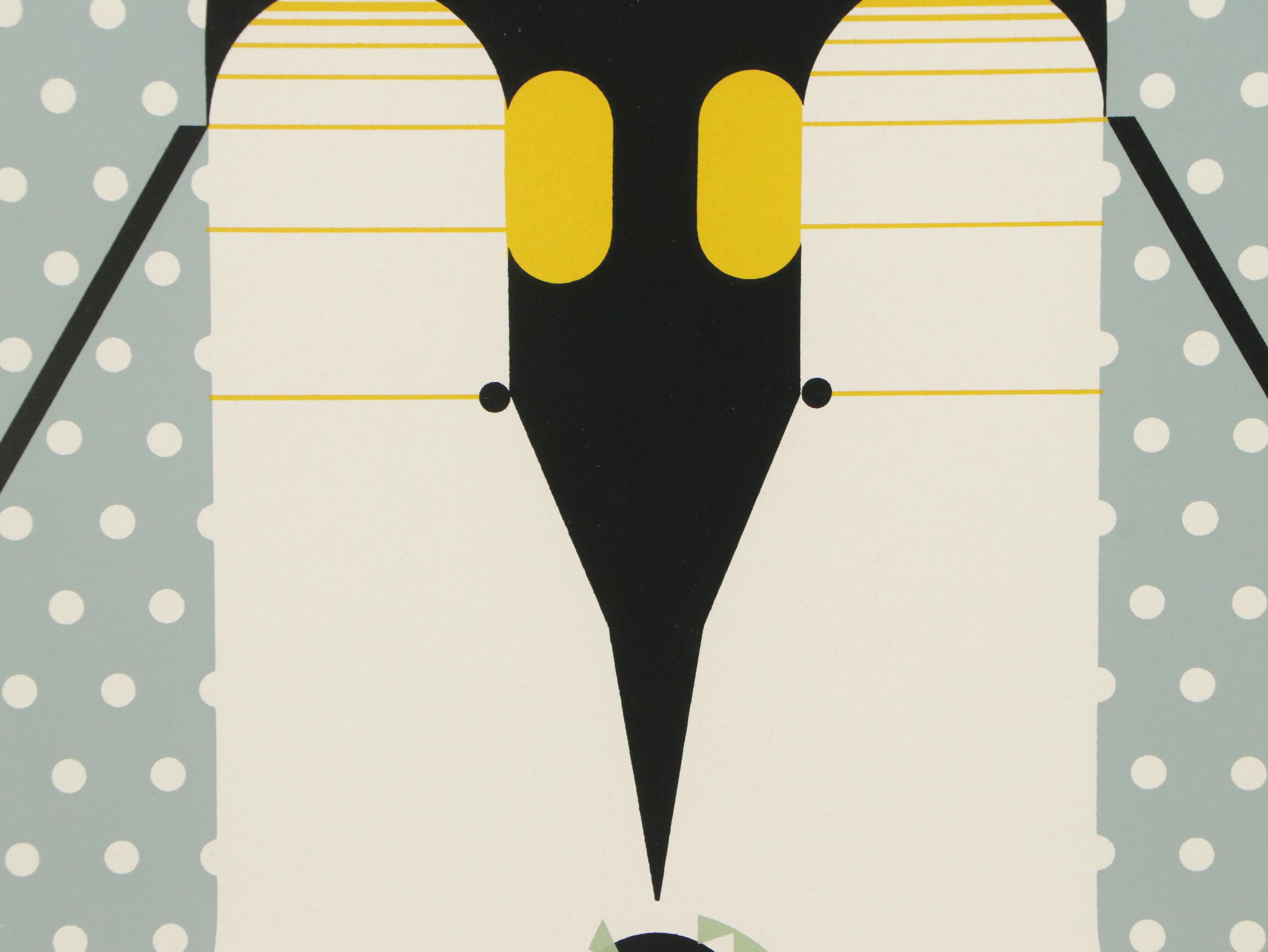 Charley Harper Limited Edition Serigraph Print "Brrrthday," 1977