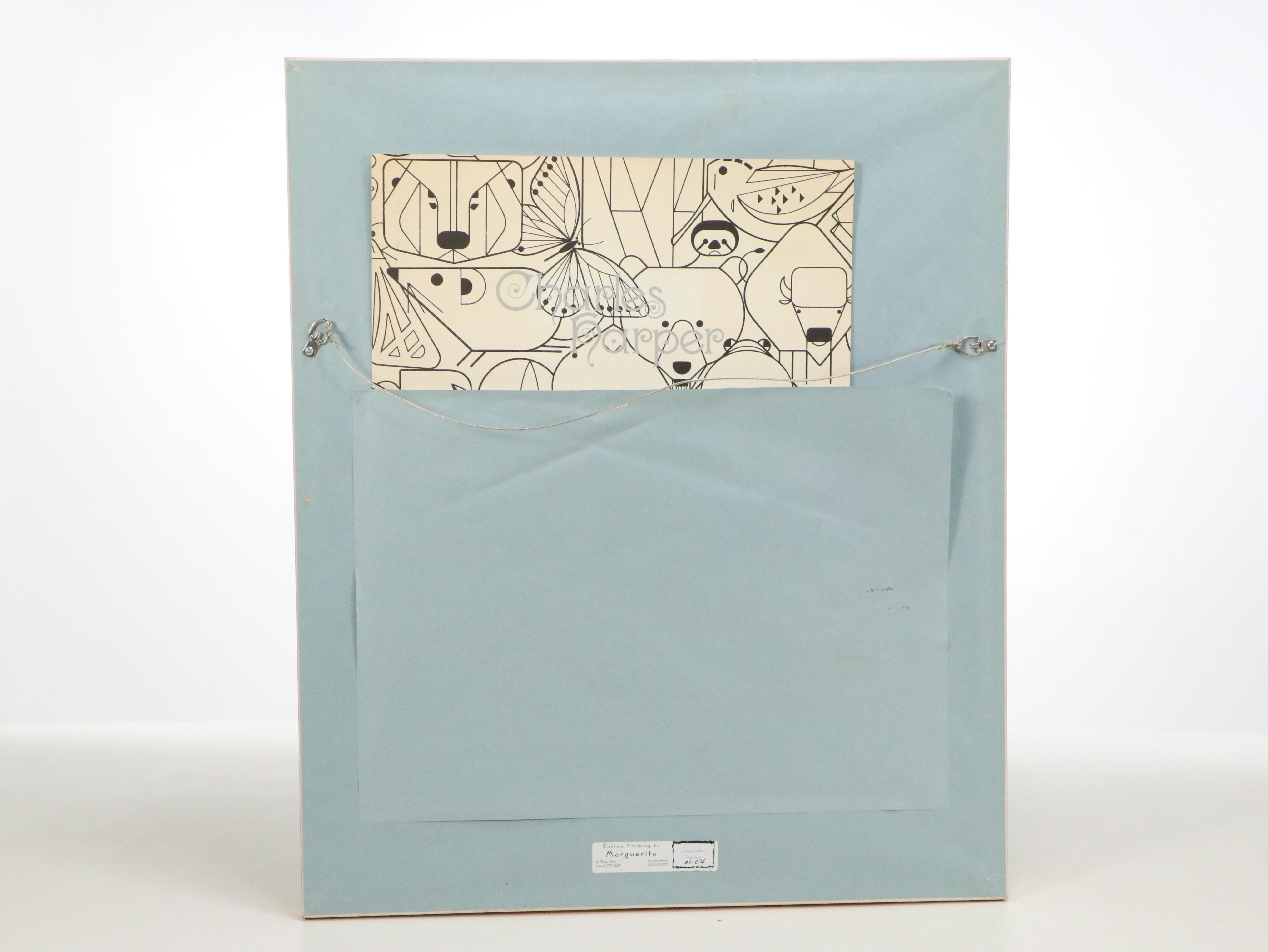 Charley Harper Limited Edition Serigraph Print "Brrrthday," 1977