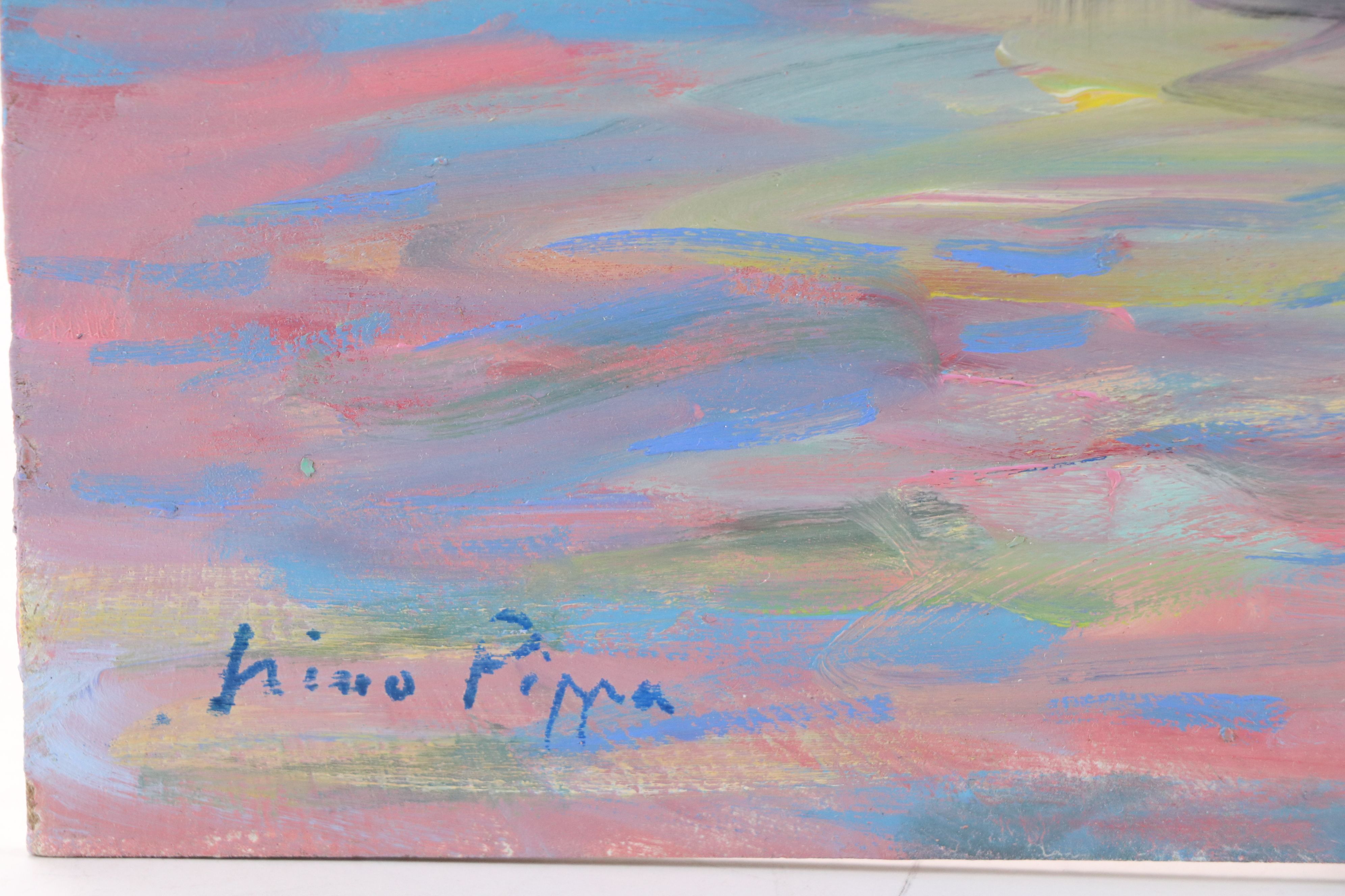 Nino Pippa Impressionist Oil Painting "Paris Sunset," 2019