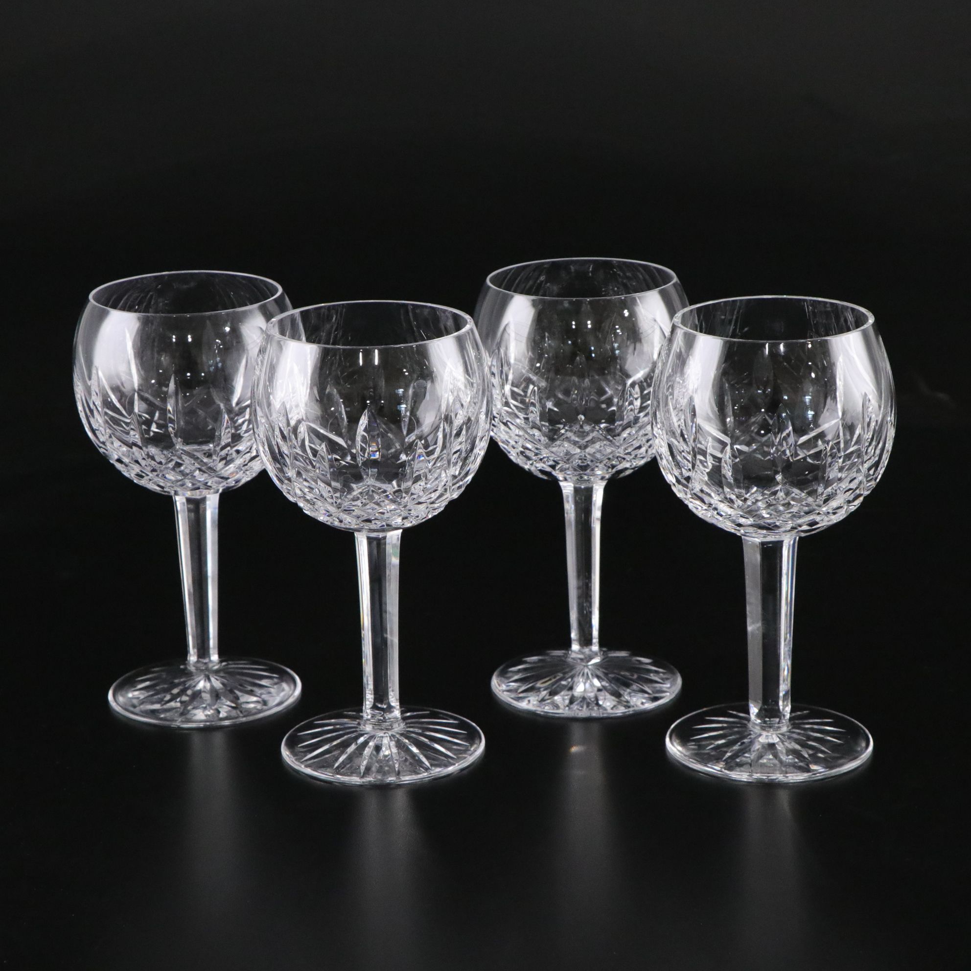Waterford "Lismore" Oversize Wine Stem, Set of Four