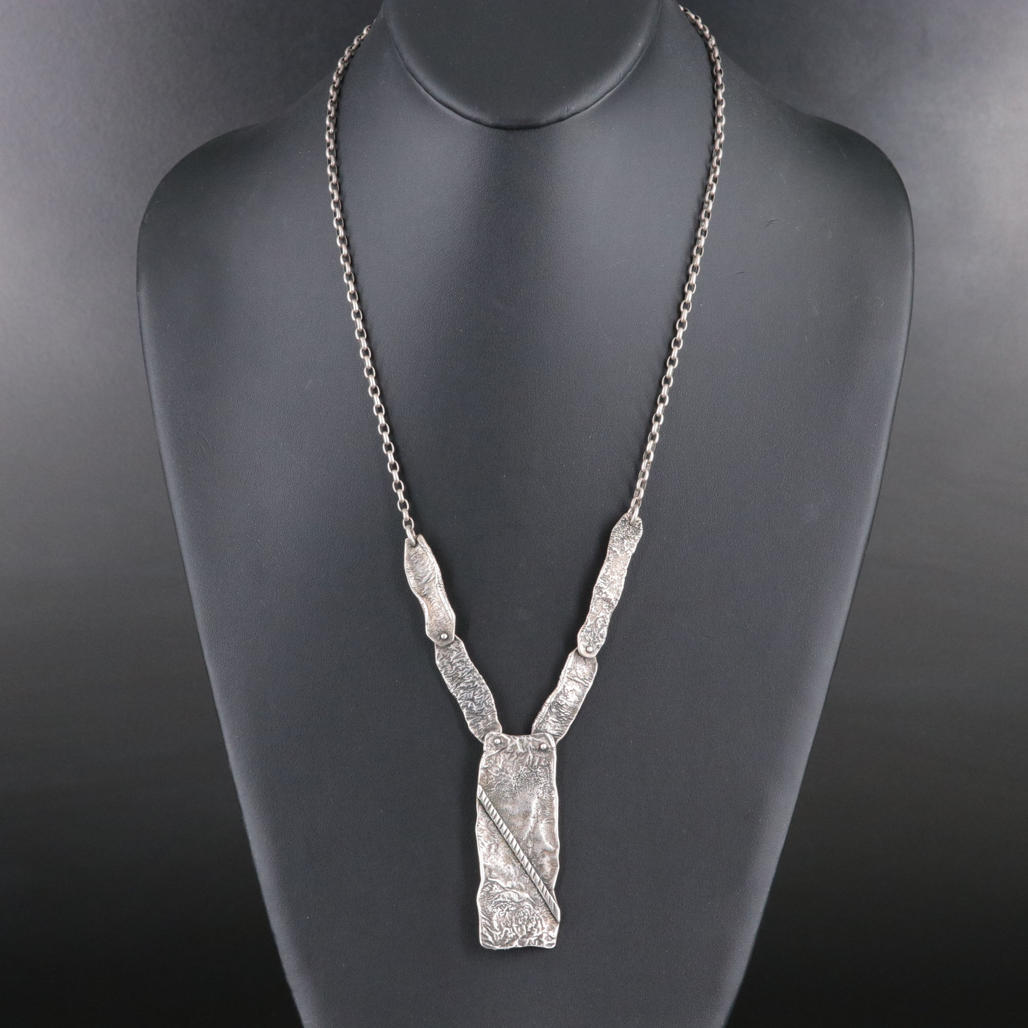 Brutalist Style Naomi Sterling Necklace
