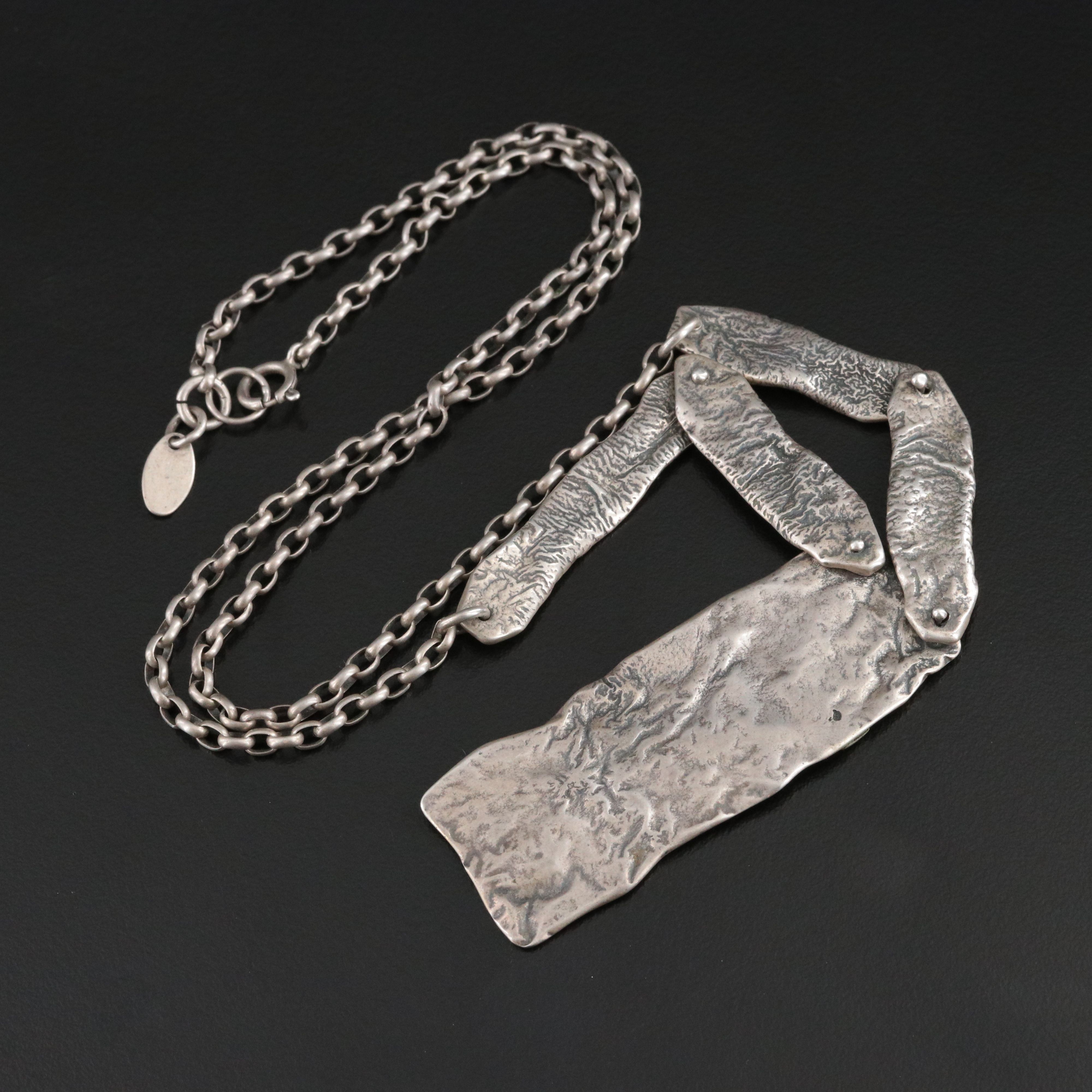 Brutalist Style Naomi Sterling Necklace