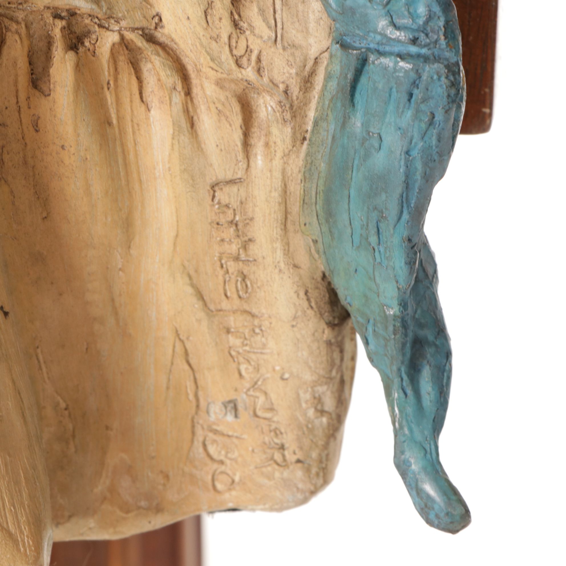 "Little Flower" by Marie Barbera Limited Edition Bronze Statue with Pedestal