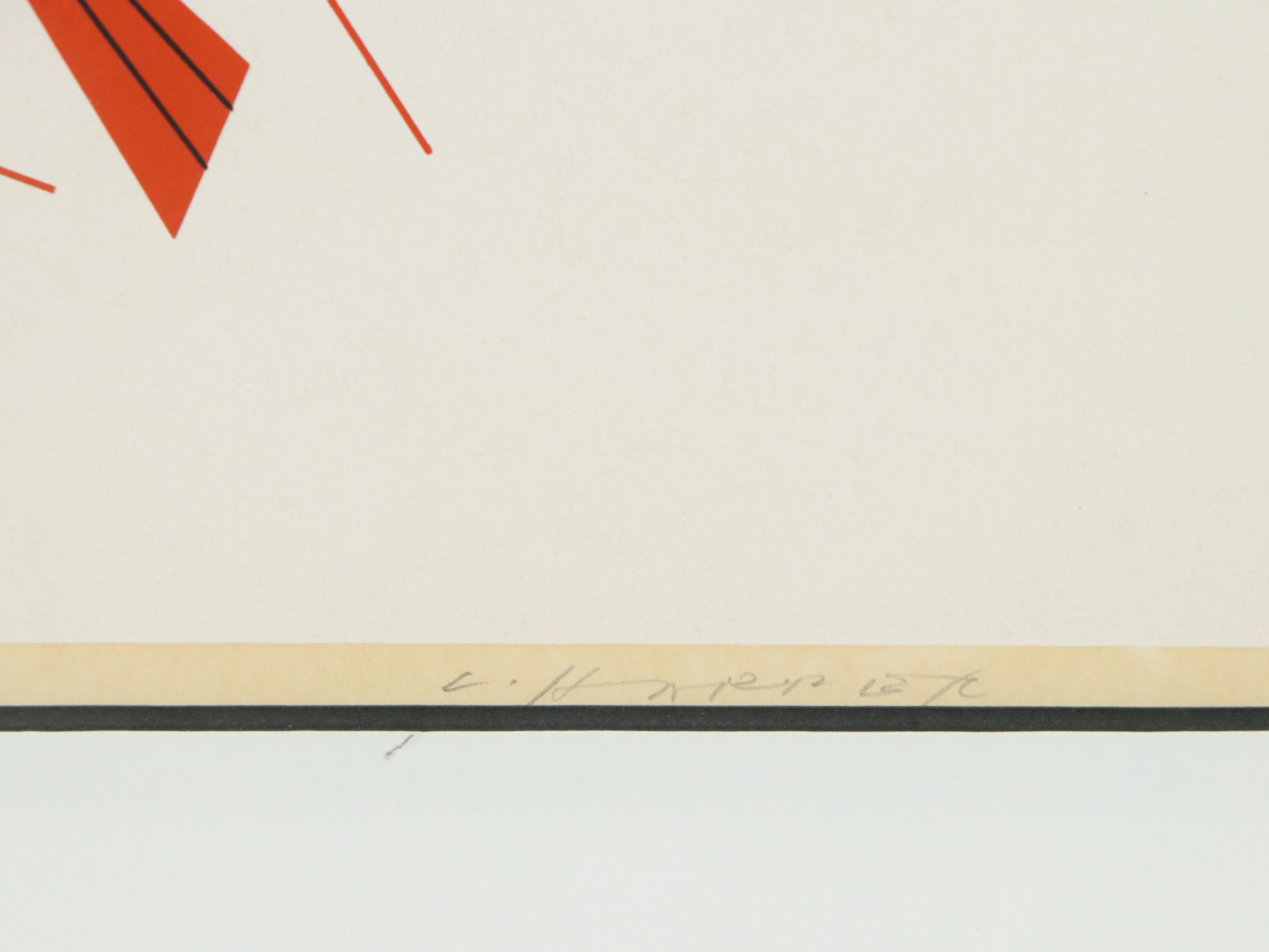 Charley Harper Serigraph Print "The Last Sunflower Seed," 1973