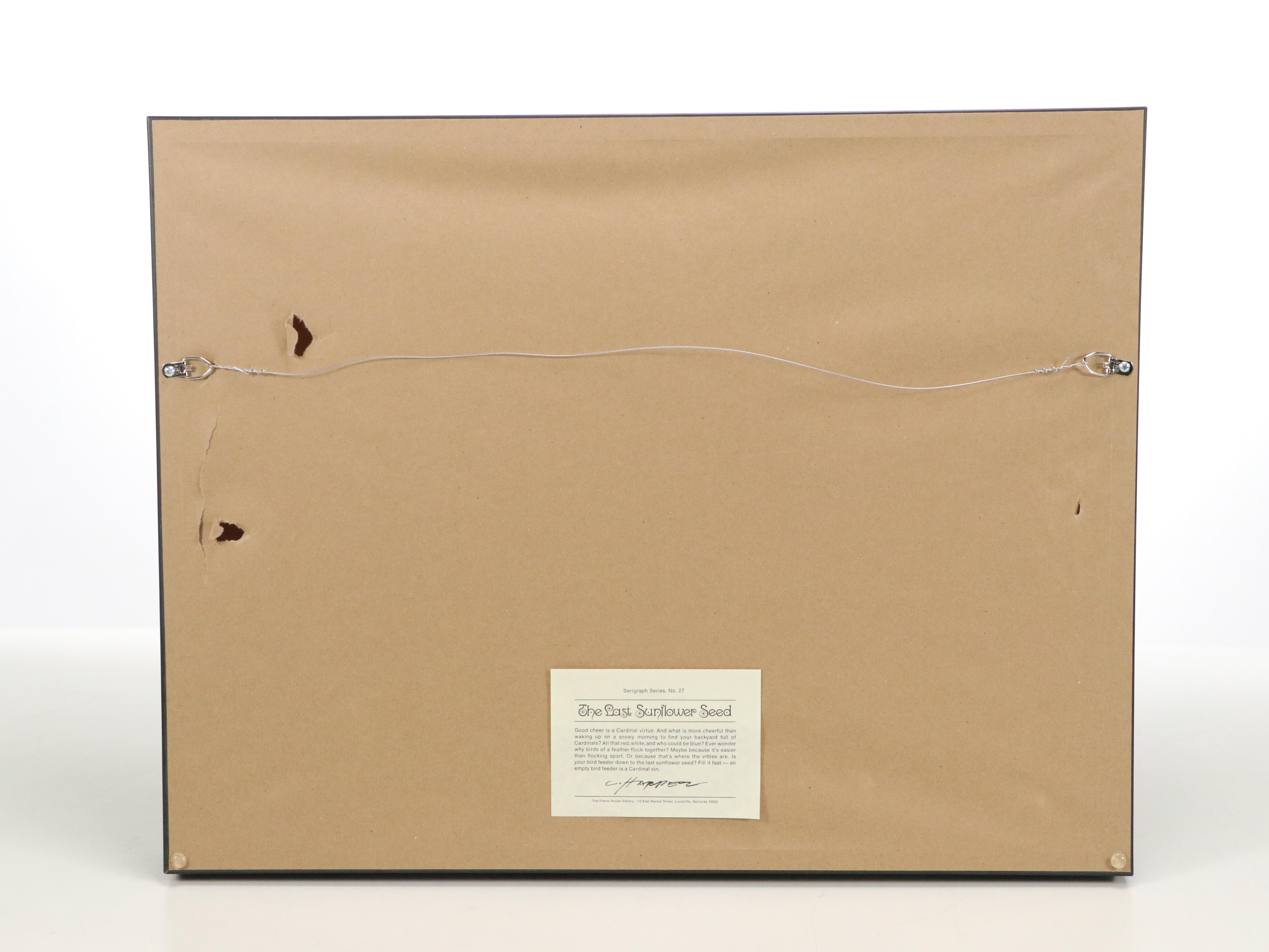 Charley Harper Serigraph Print "The Last Sunflower Seed," 1973