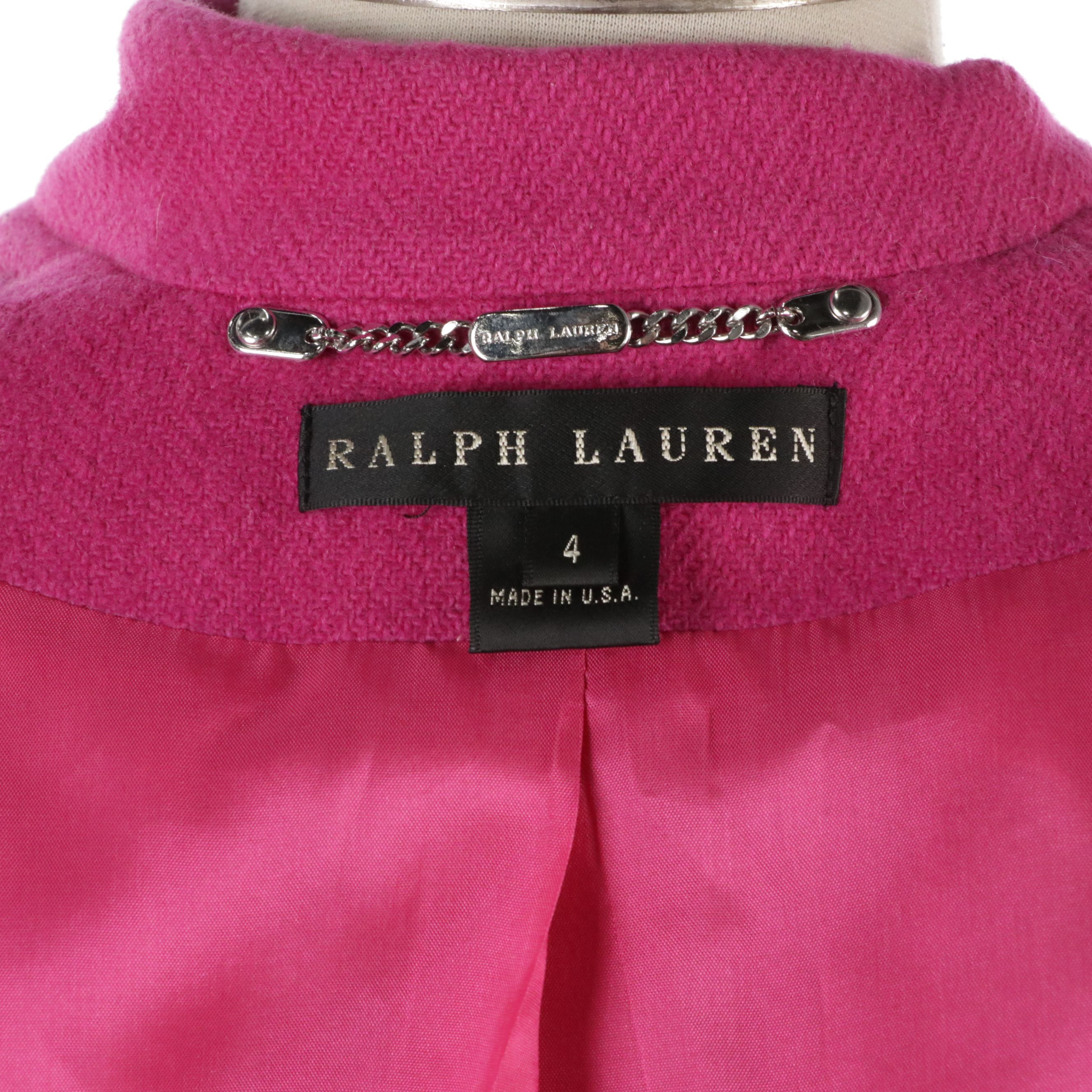 Ralph Lauren Black Label Fuchsia Wool Blazer and Missoni Multicolor Knit Skirt