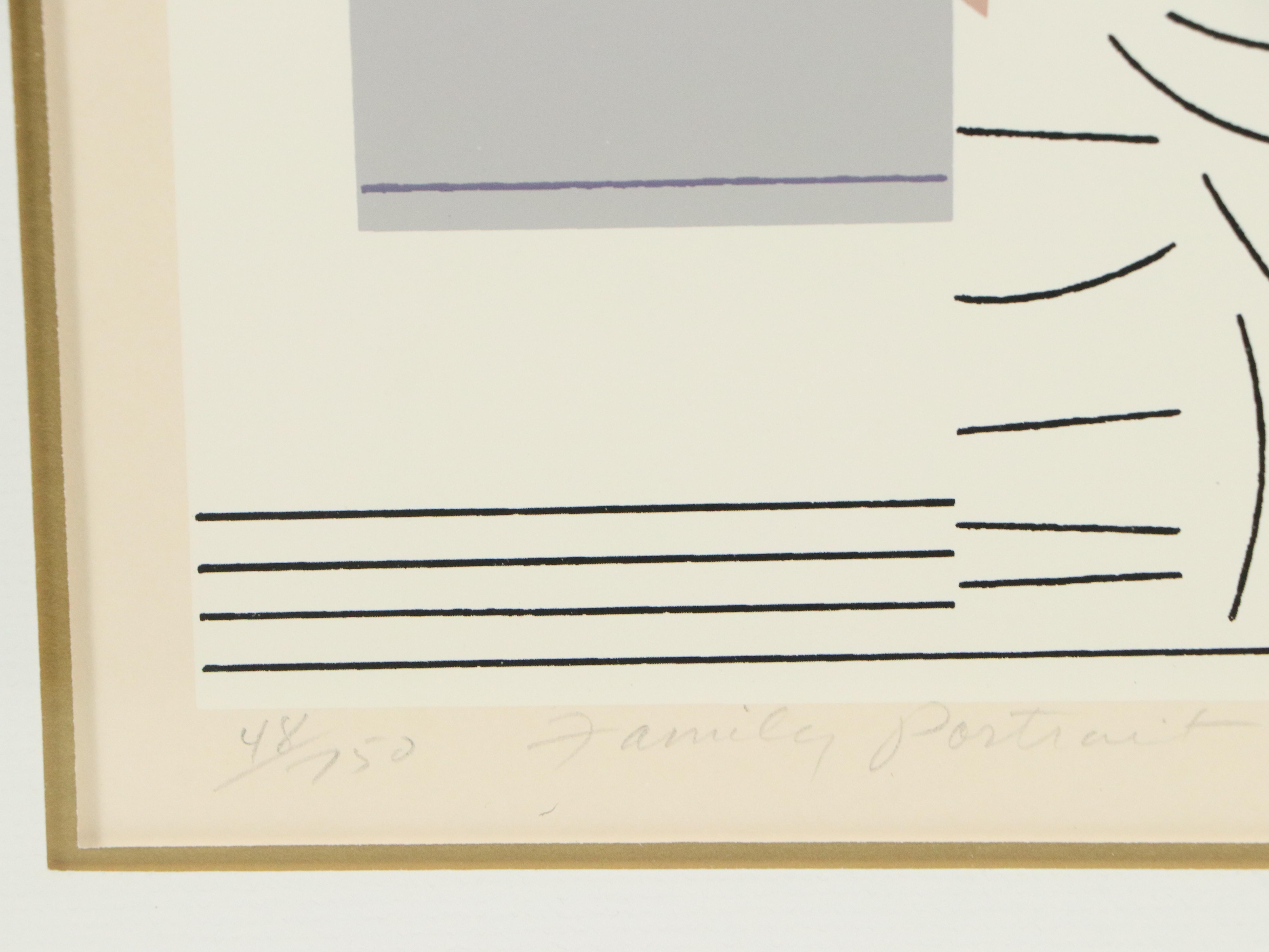 Edie Harper Serigraph Print "Family Portrait," 1979