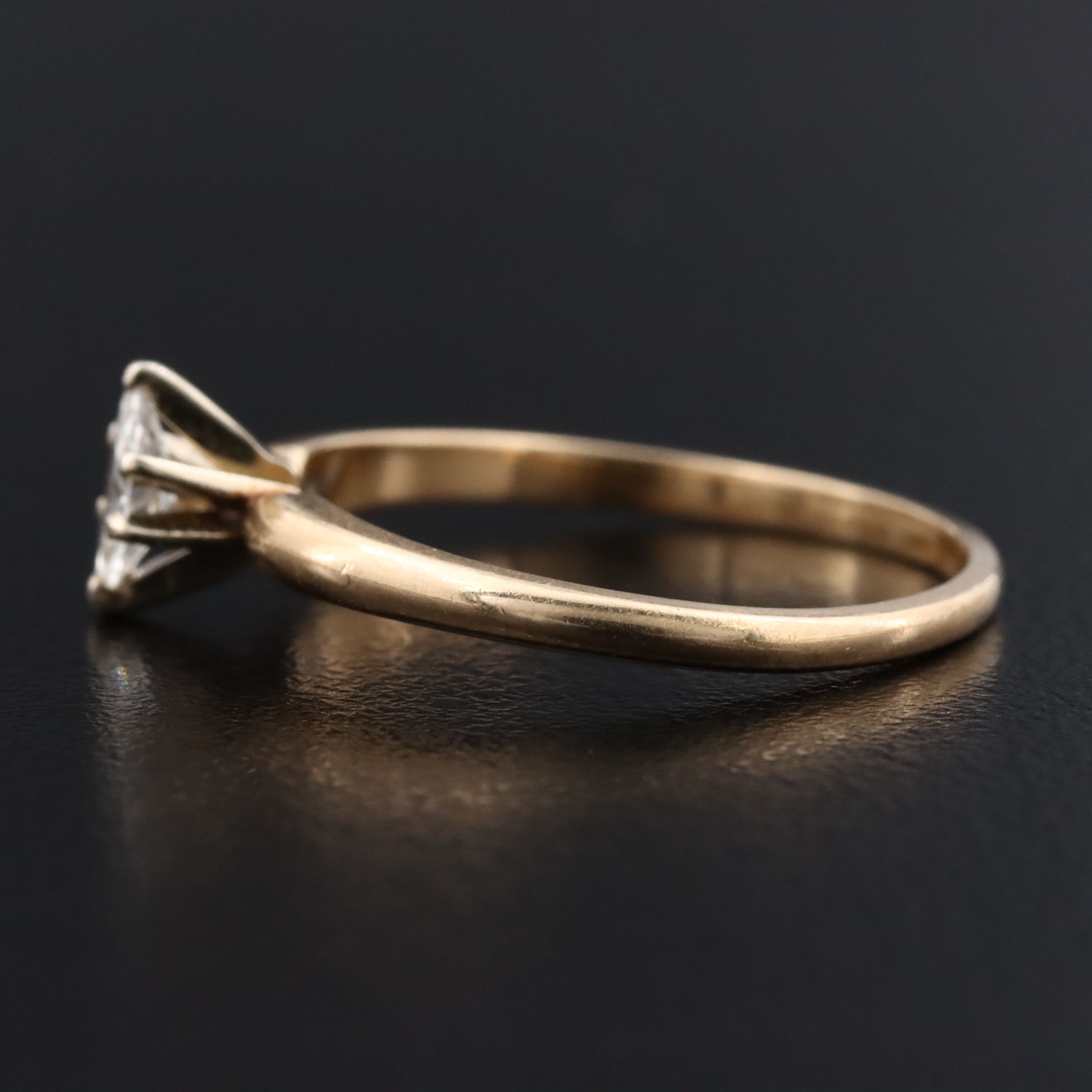 14K 0.20 CT Diamond Solitaire Ring