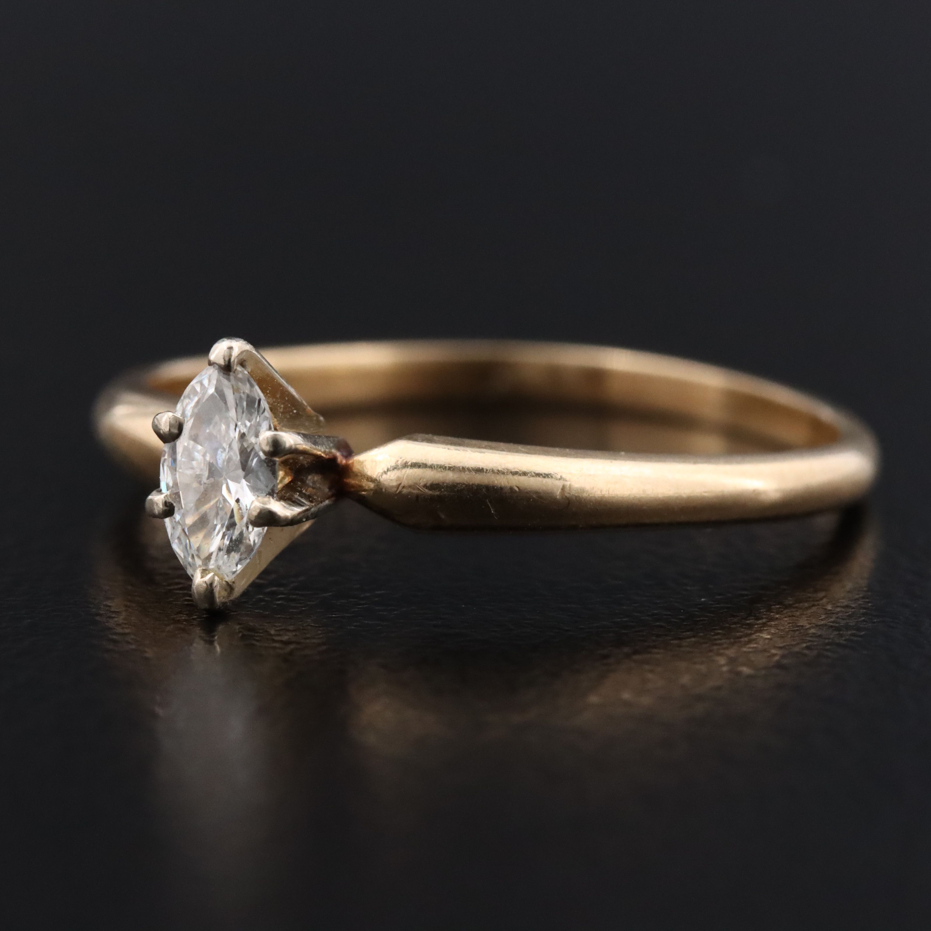 14K 0.20 CT Diamond Solitaire Ring