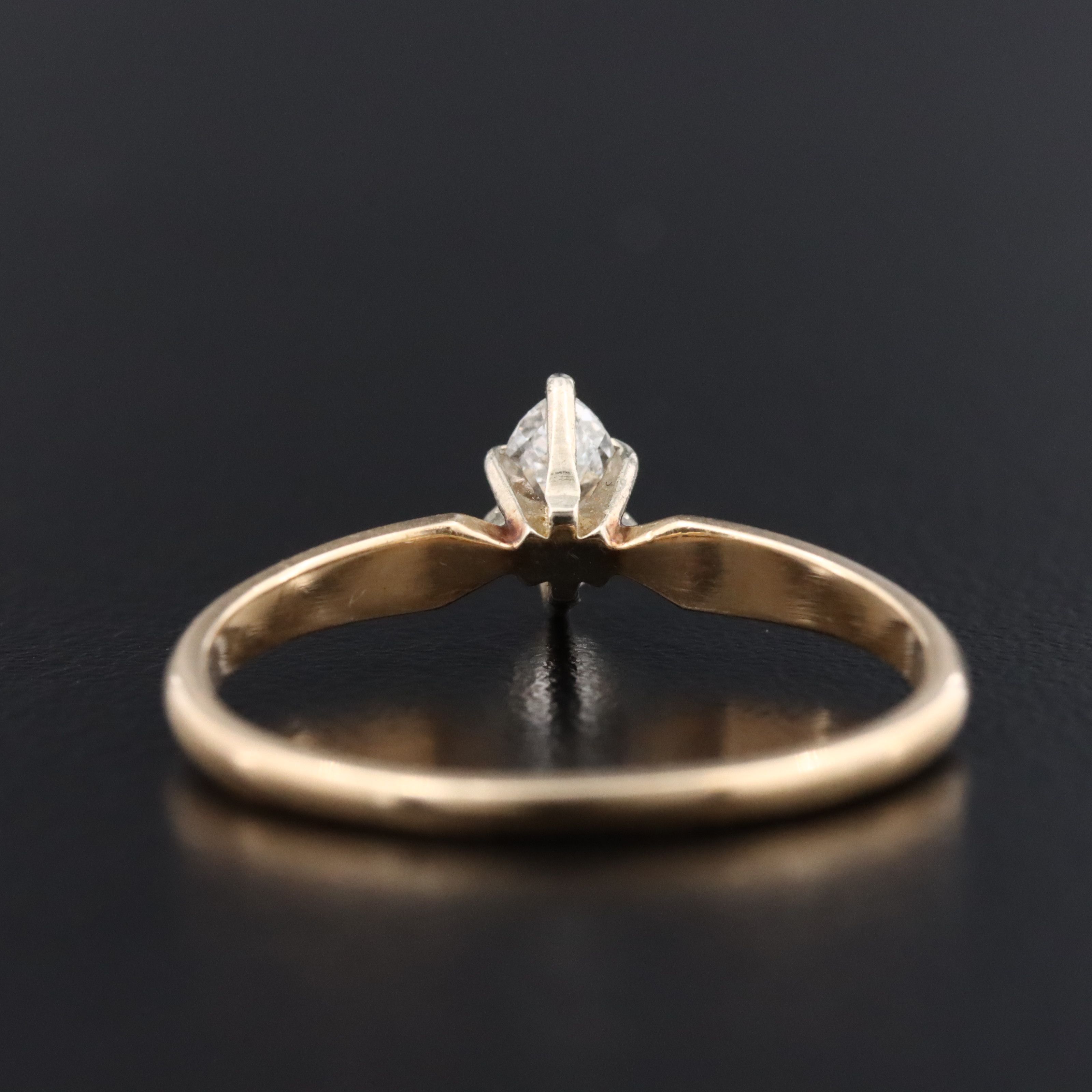 14K 0.20 CT Diamond Solitaire Ring