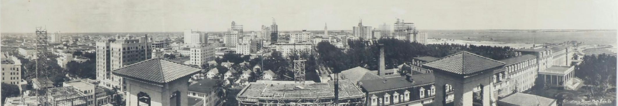 Omaha Nebraska Skyline Panoramic Silver Gelatin Print, Early 20th Century