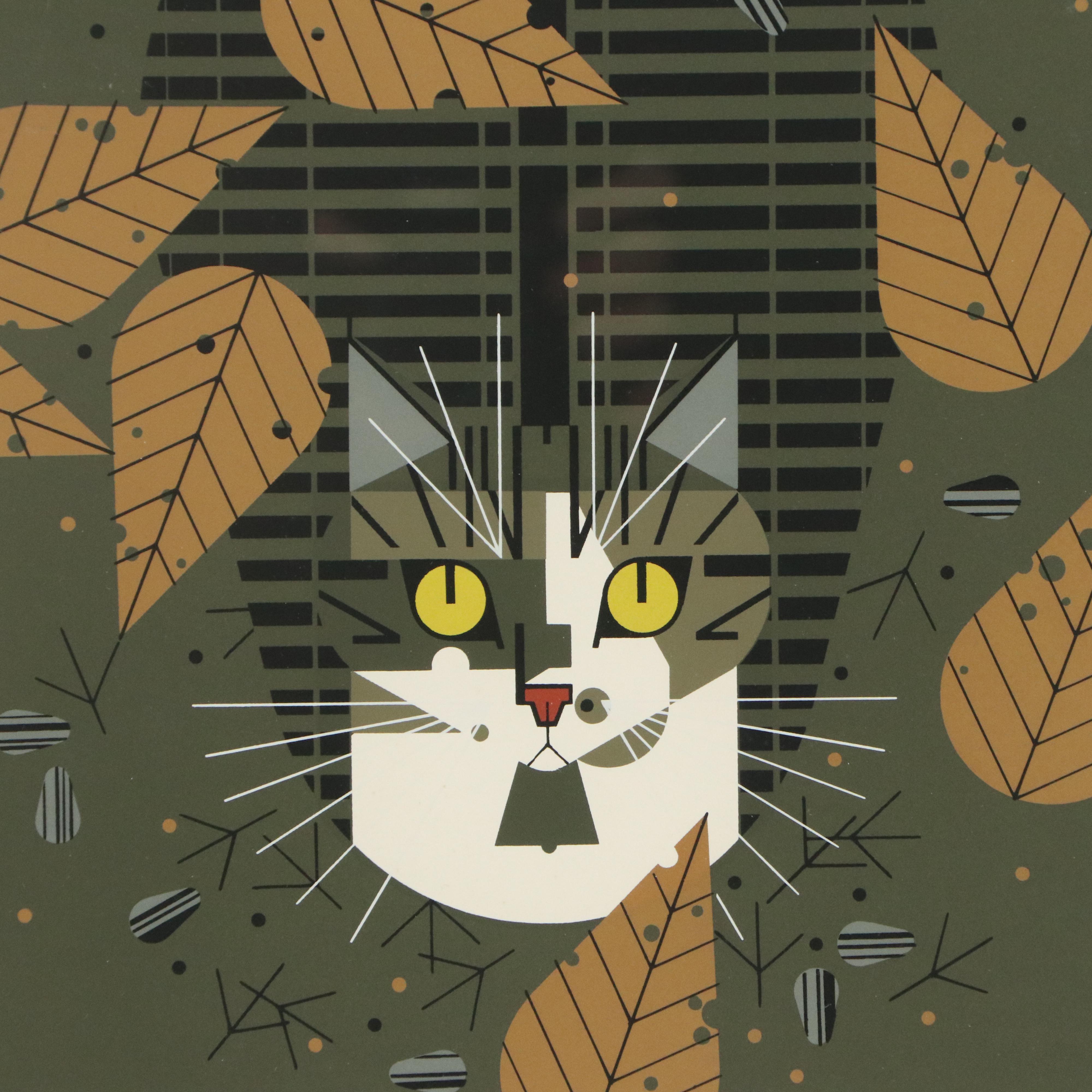 Charley Harper Serigraph "Birdwatcher"