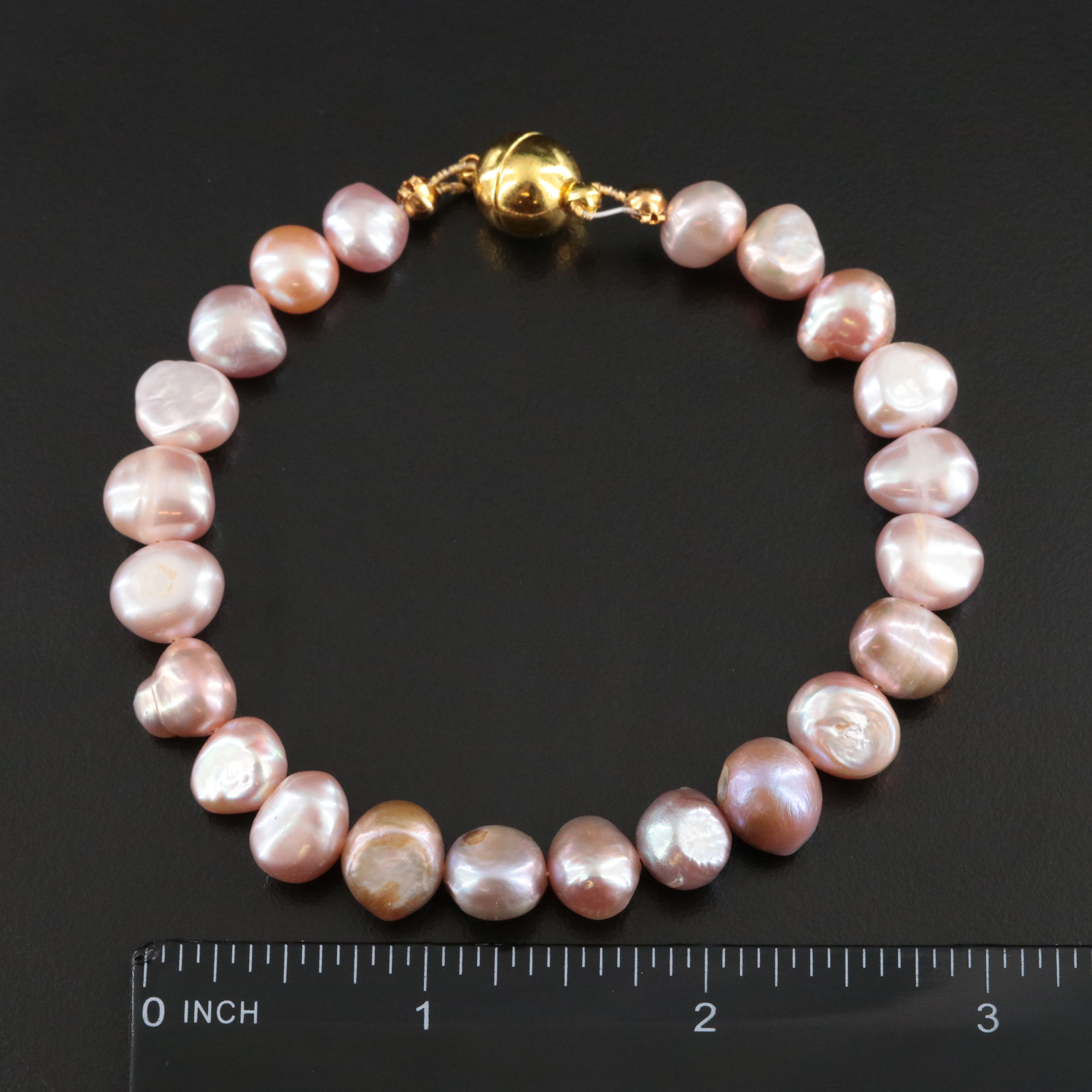 Pearl Bracelet with Magnetic Clasp