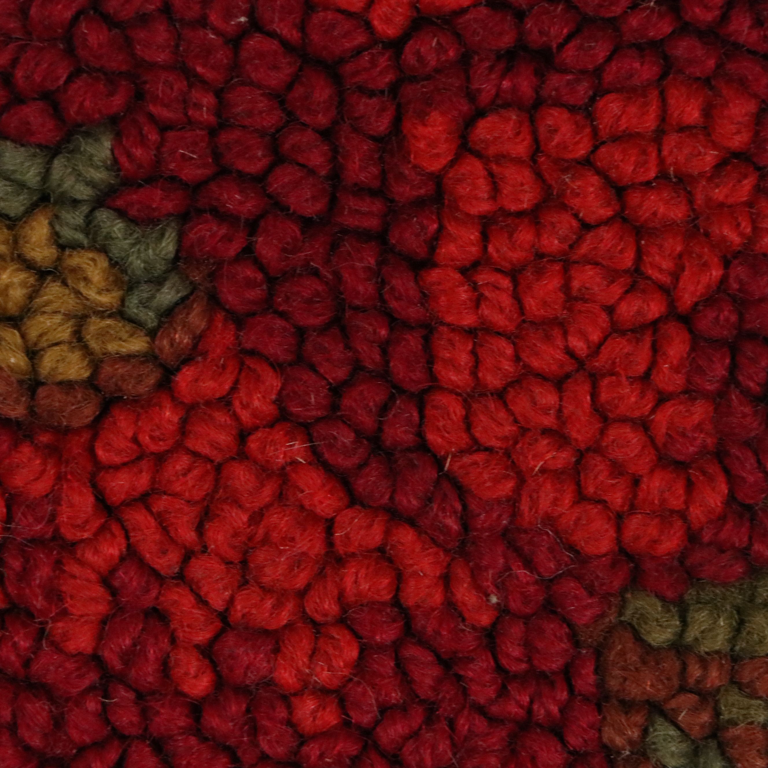 Three Handmade Hooked Accent Rugs