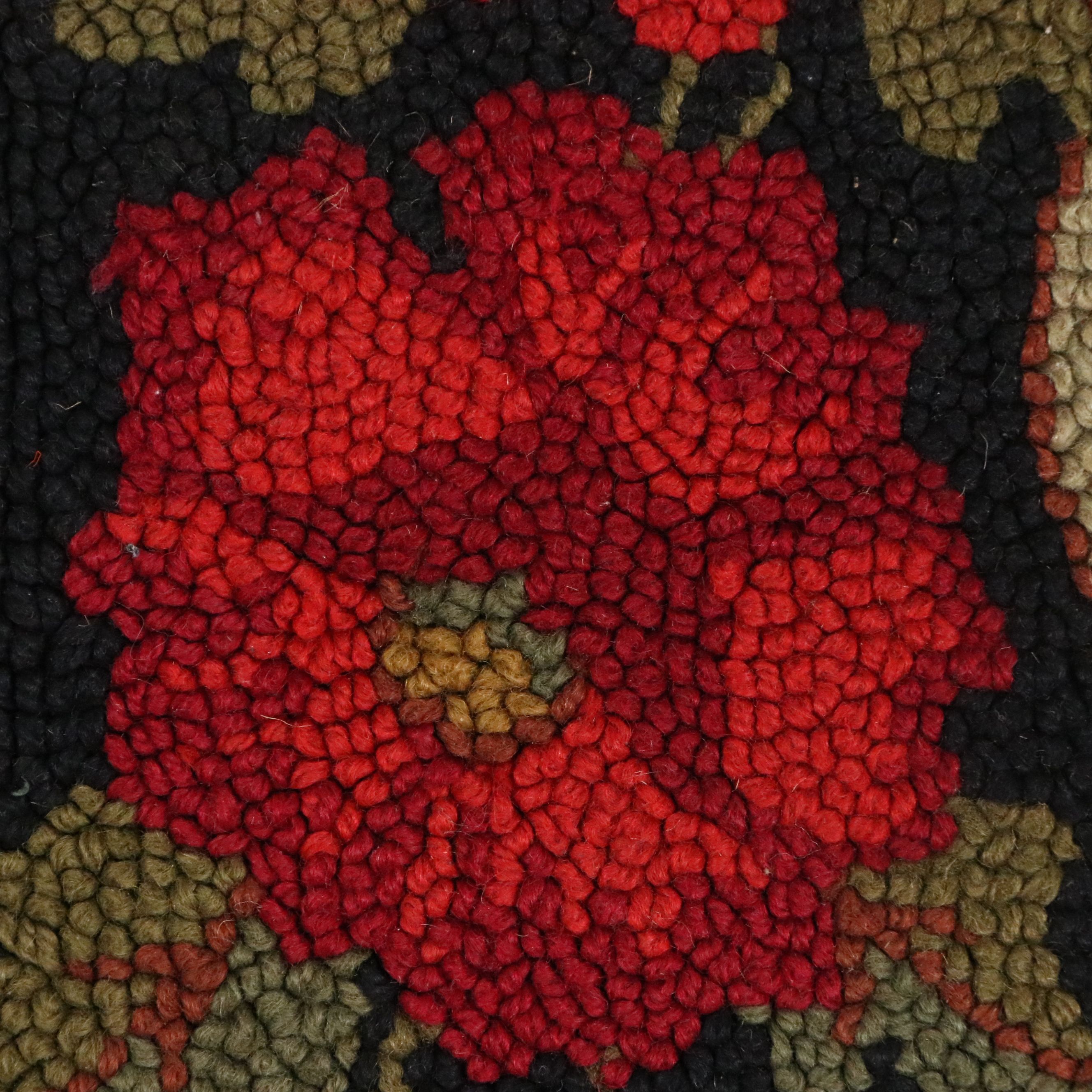 Three Handmade Hooked Accent Rugs