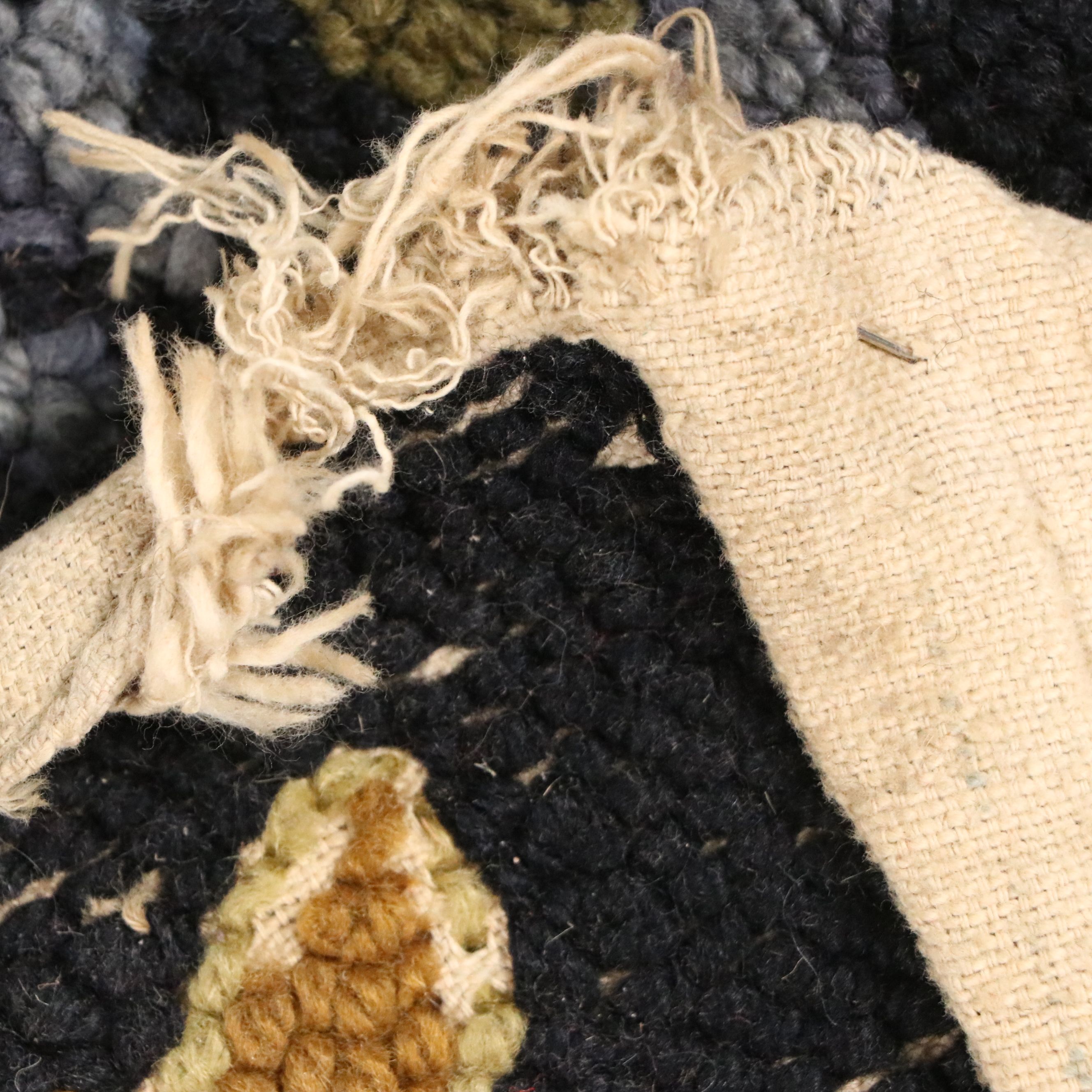 Three Handmade Hooked Accent Rugs