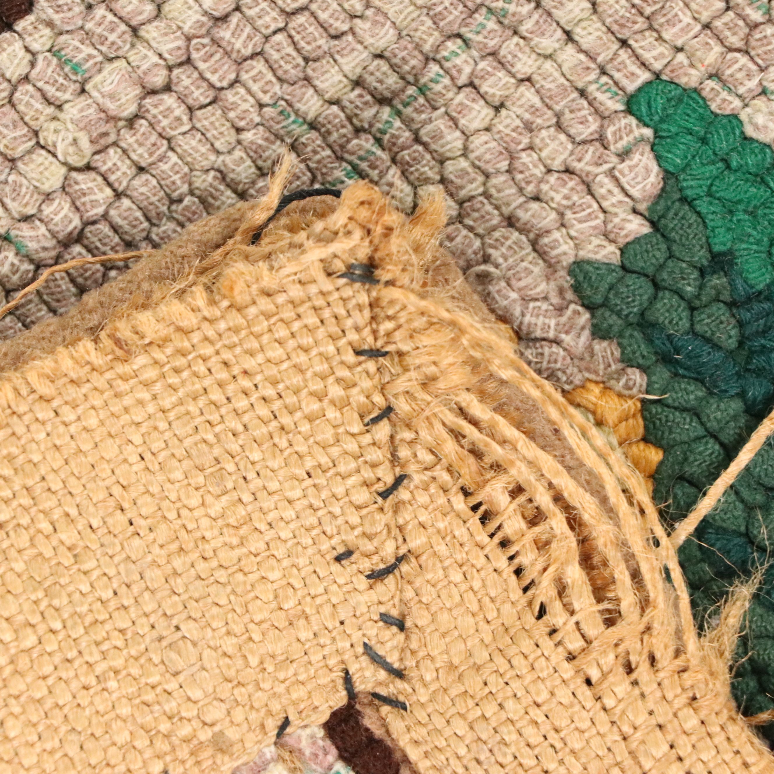 Three Handmade Hooked Accent Rugs