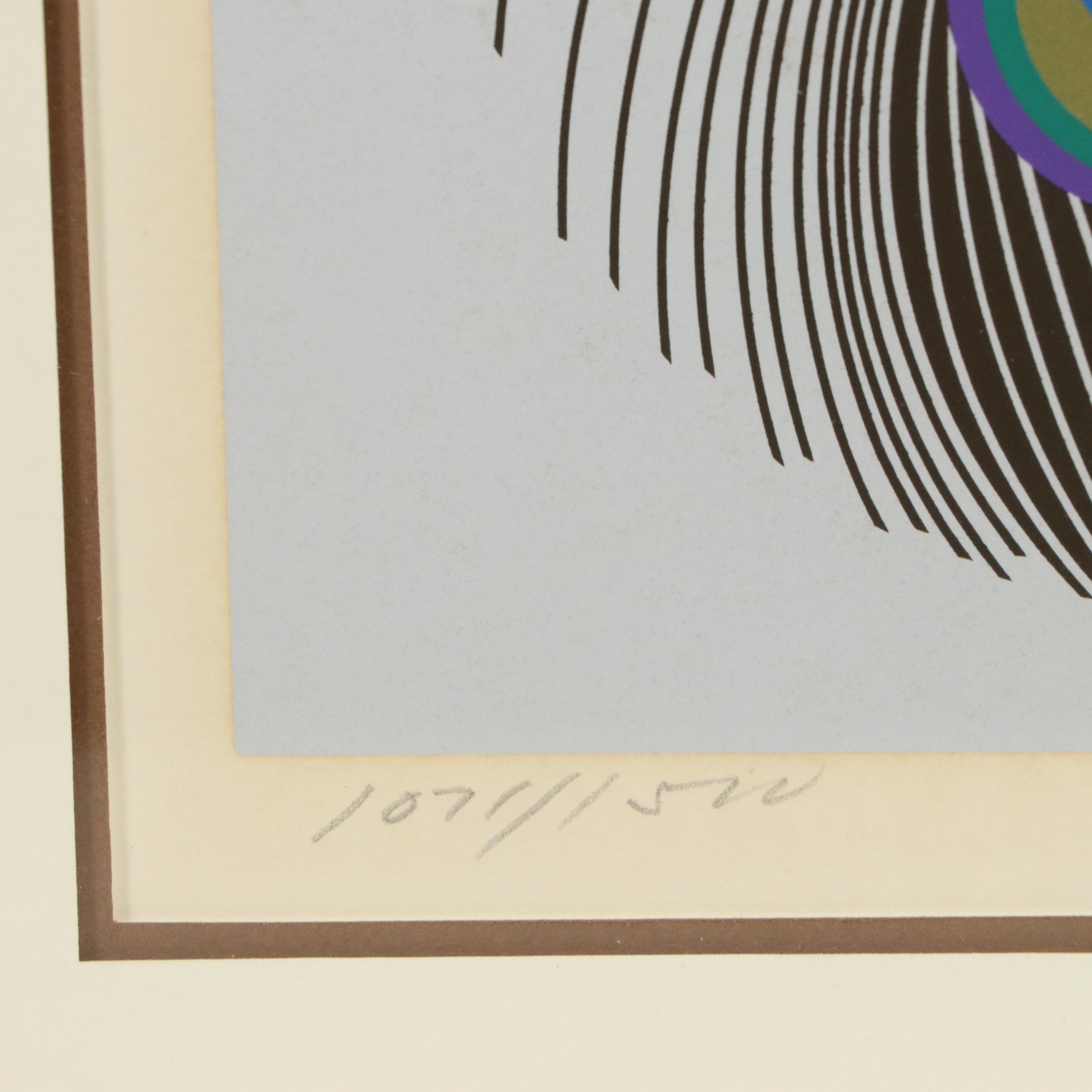 Charley Harper Serigraph "Fine Feather"