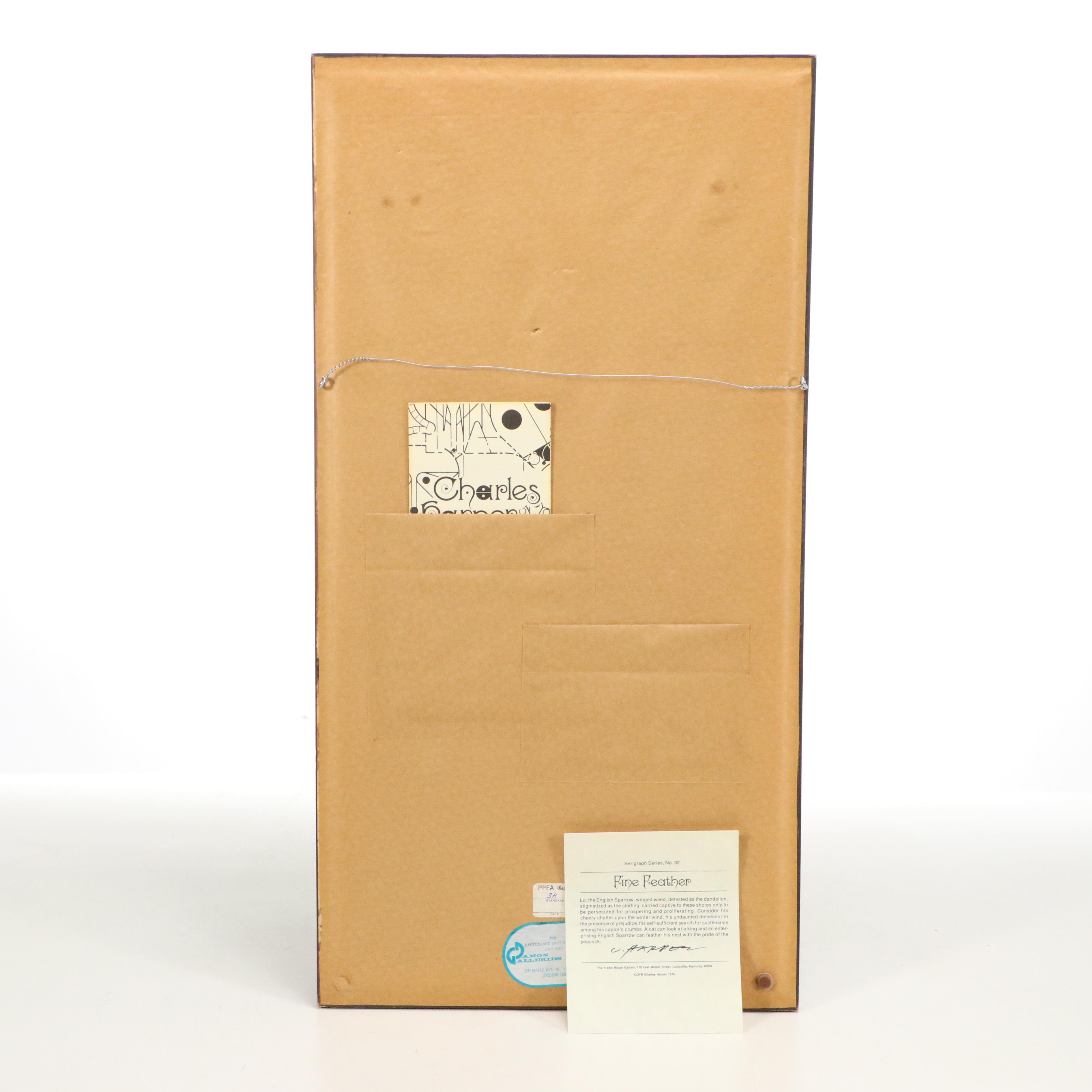 Charley Harper Serigraph "Fine Feather"