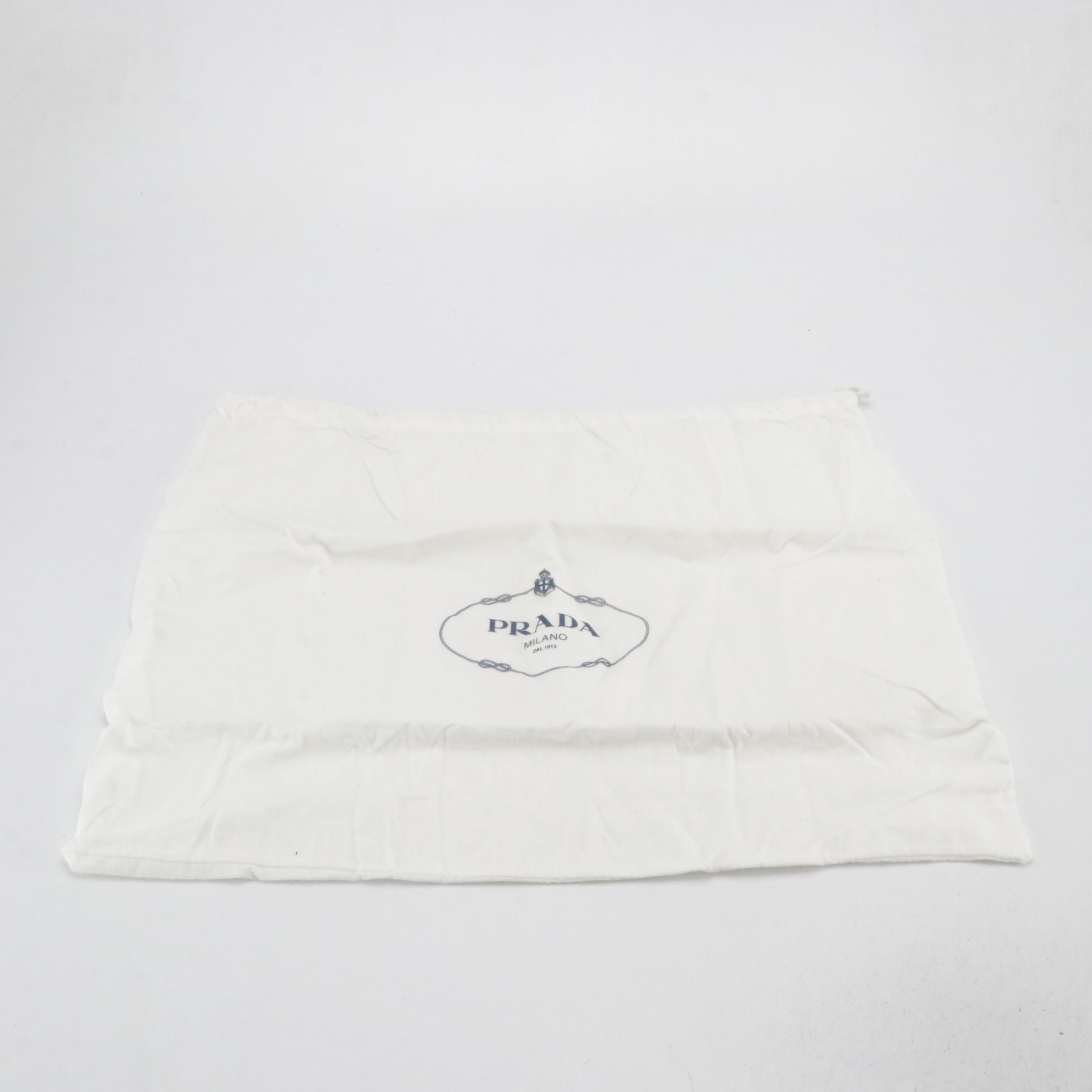 Prada Drawstring Backpack in Stampato Tessuto Nylon and Navy Saffiano Leather