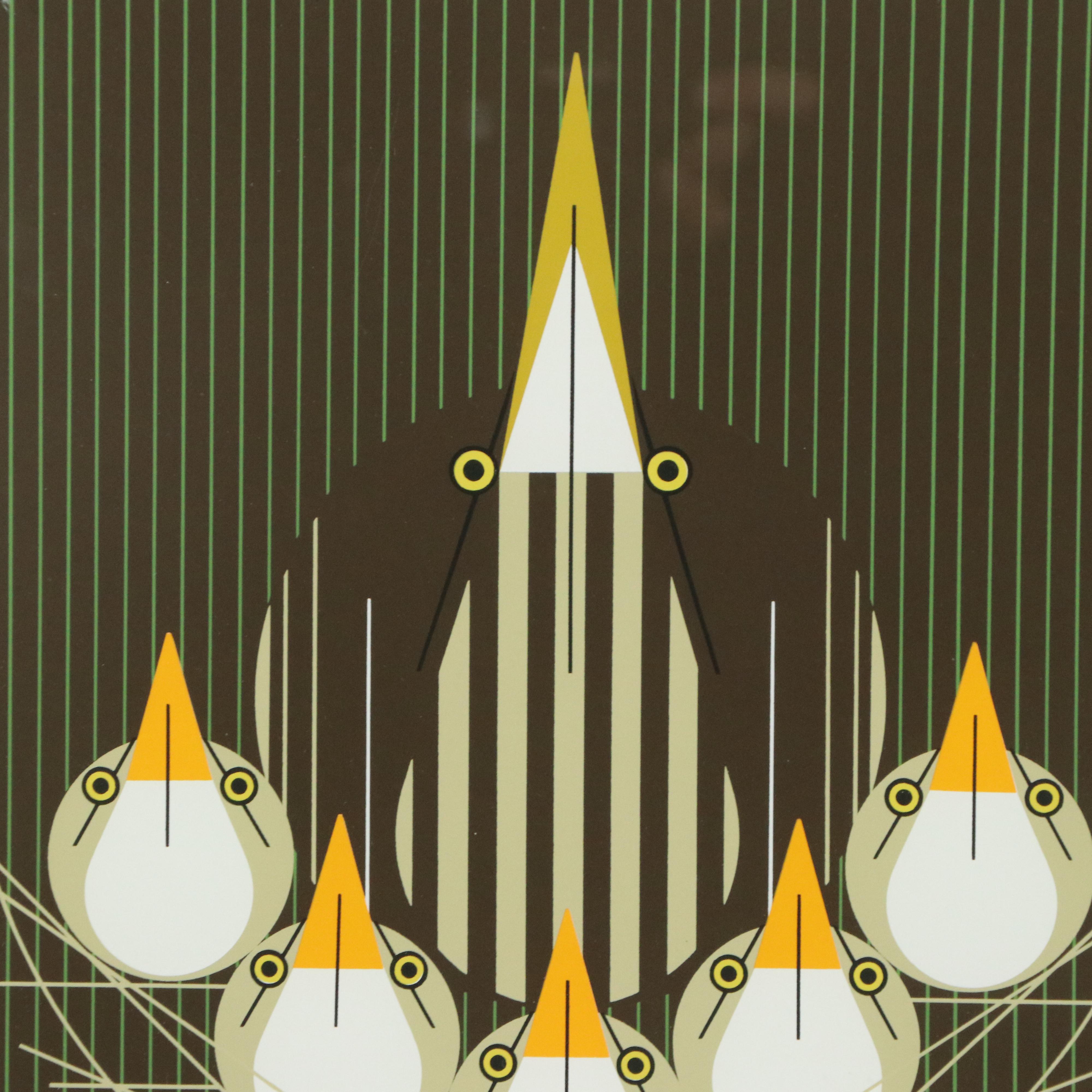 Charley Harper Limited Edition Serigraph Print "Bittern Suite," 1978