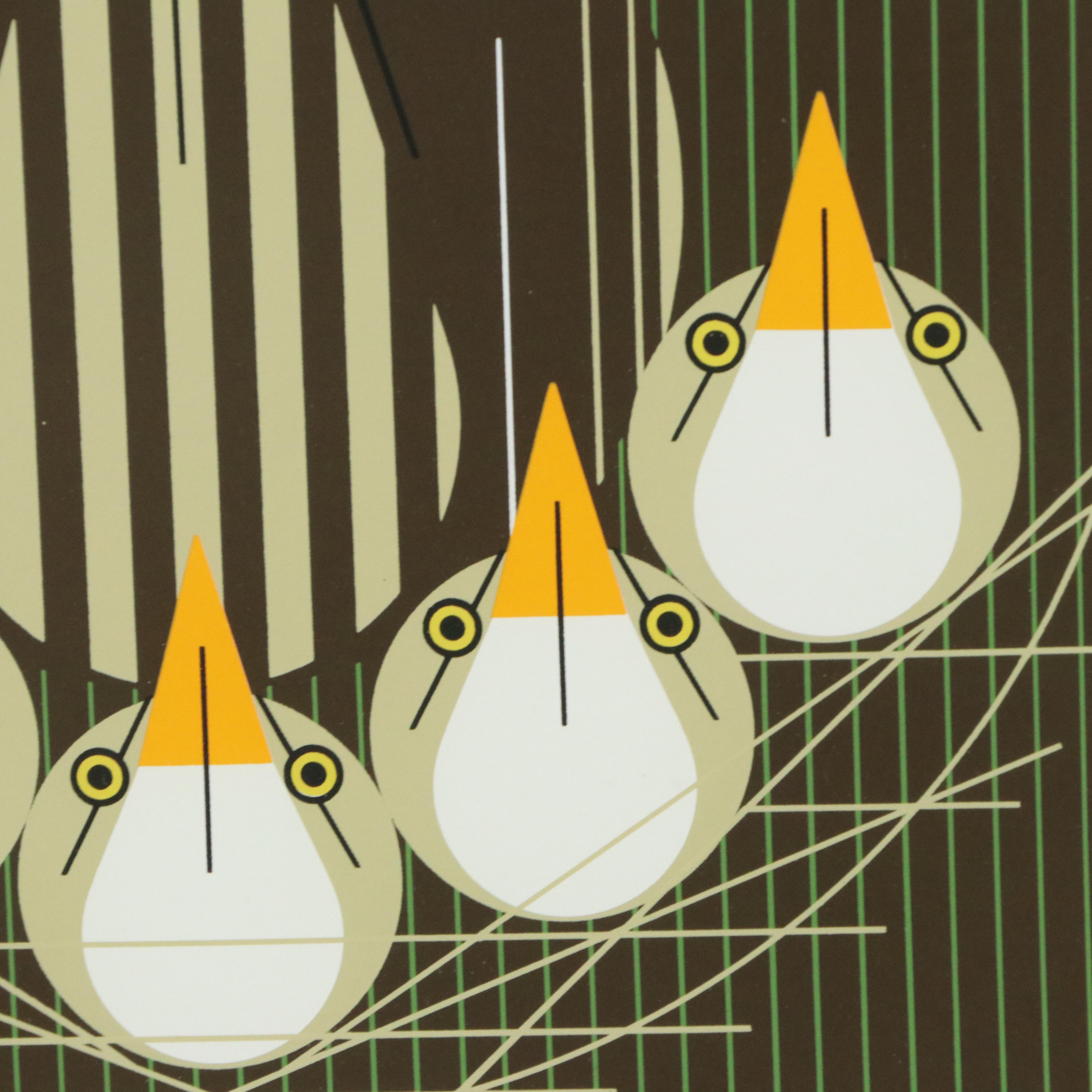 Charley Harper Limited Edition Serigraph Print "Bittern Suite," 1978