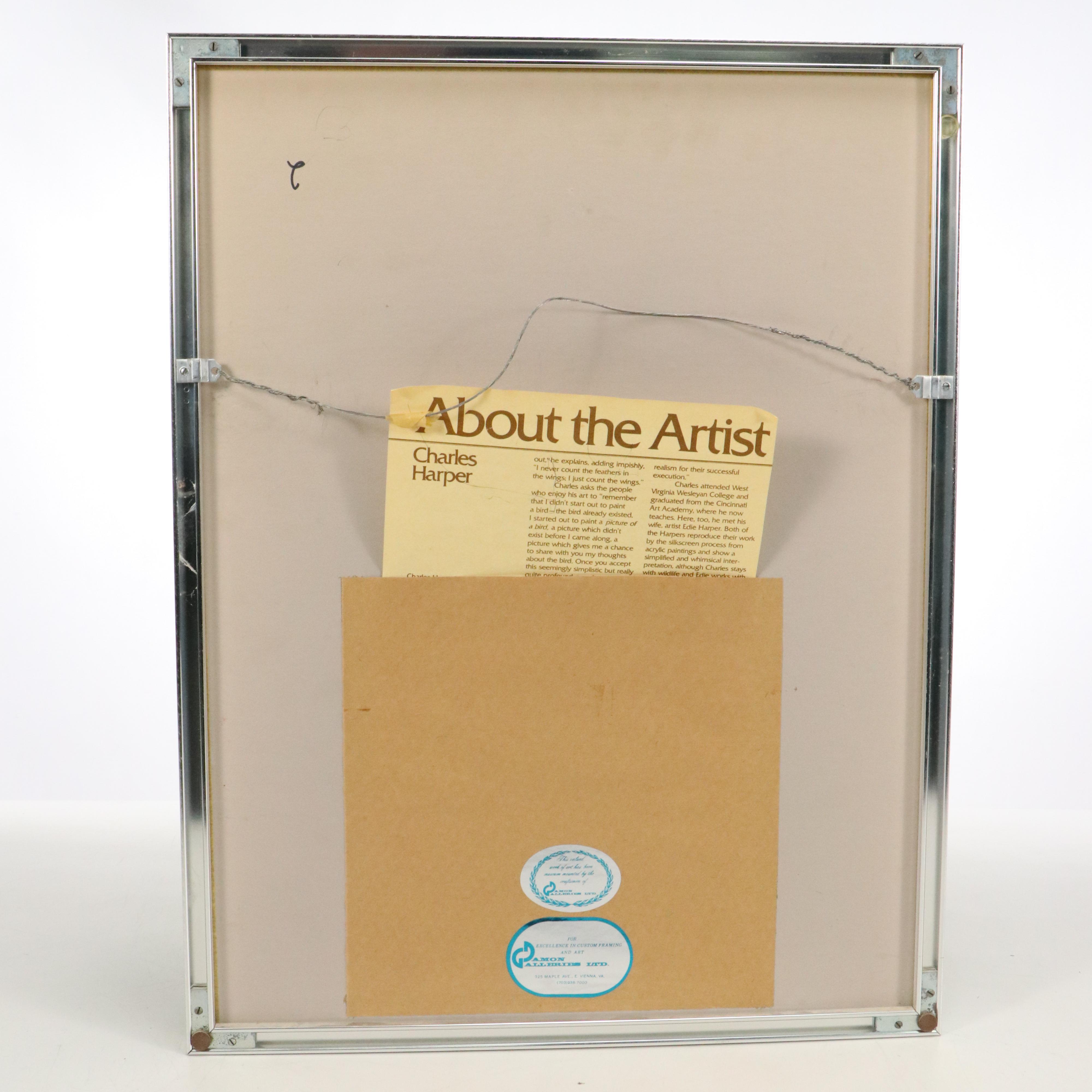 Charley Harper Limited Edition Serigraph Print "Bittern Suite," 1978