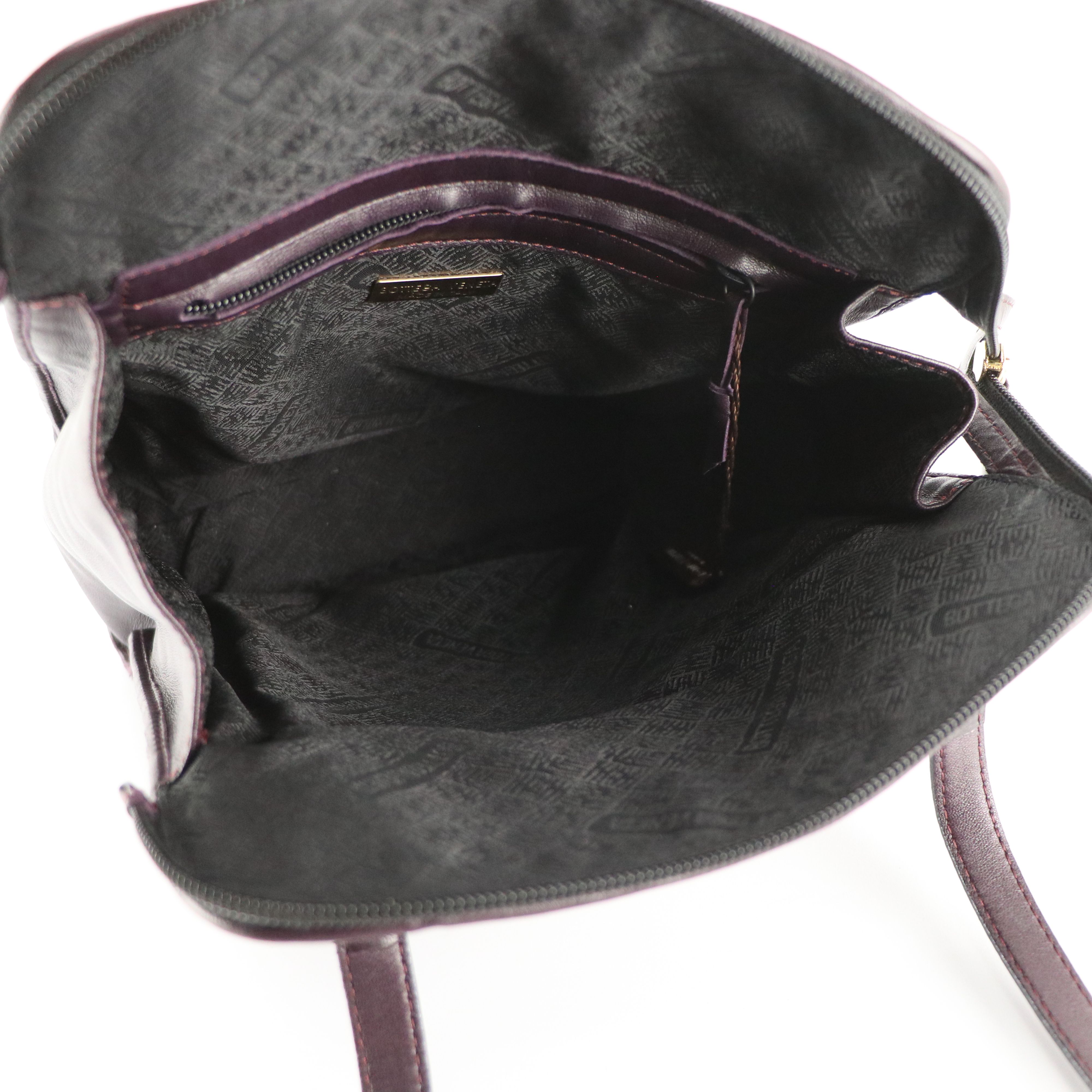 Bottega Veneta Vintage Zip-Around Shoulder Bag in Violet Intrecciato Leather