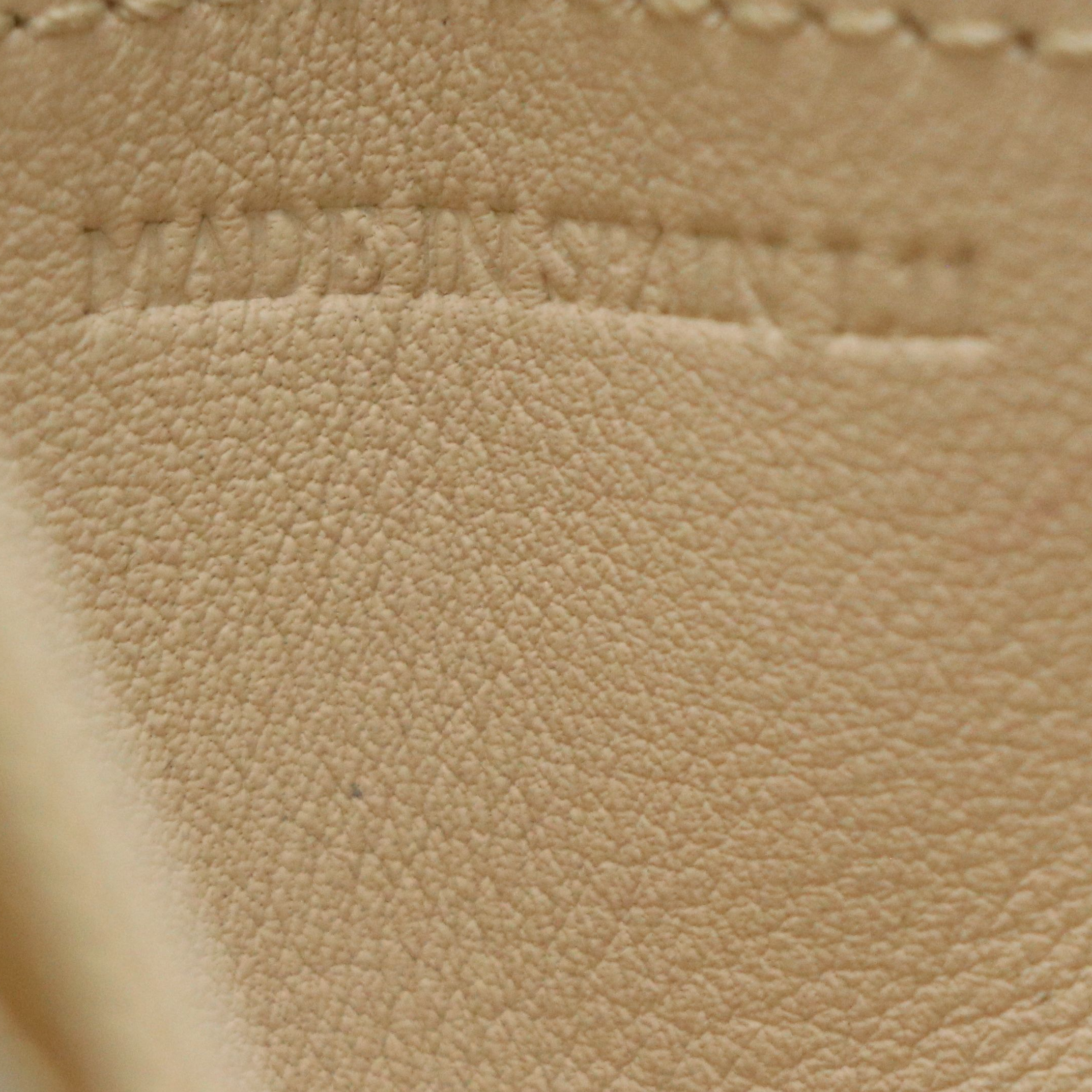 Loewe Domed Zip-Around Handbag in Ivory Calfskin Leather'