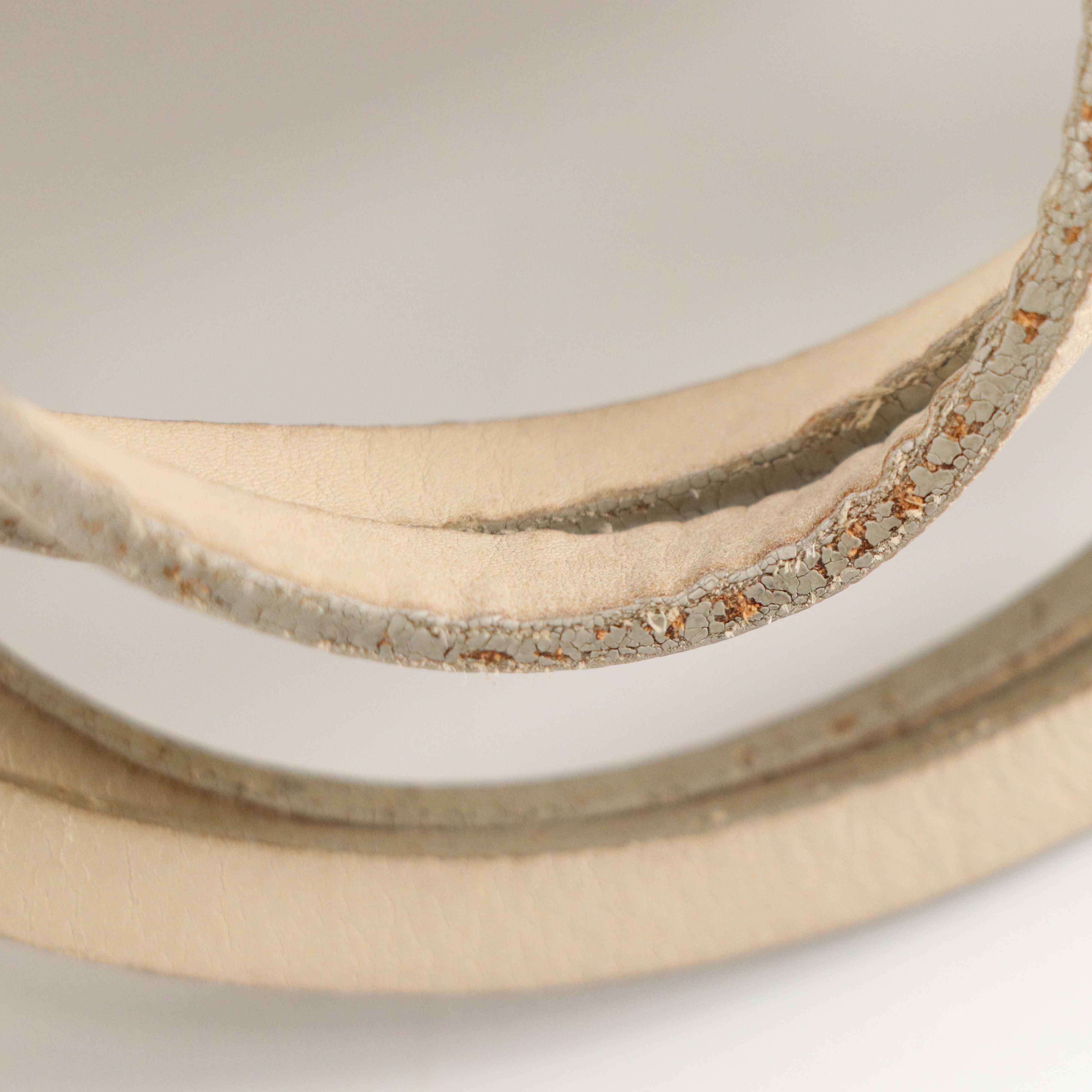 Loewe Domed Zip-Around Handbag in Ivory Calfskin Leather'