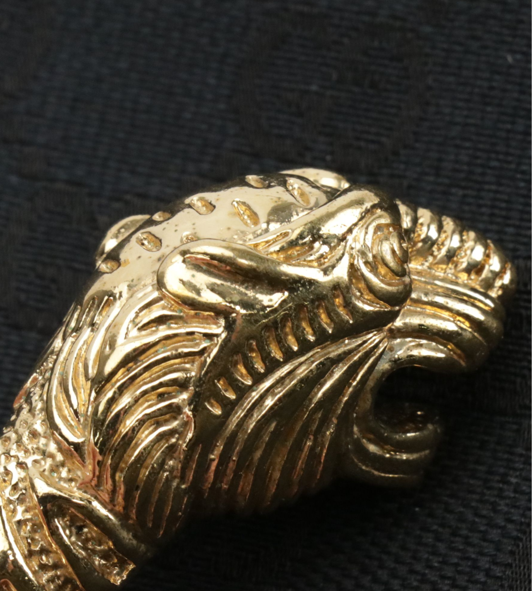 Gucci Tiger Charm Front-Flap Crossbody Bag in Black GG Canvas and Leather Trim