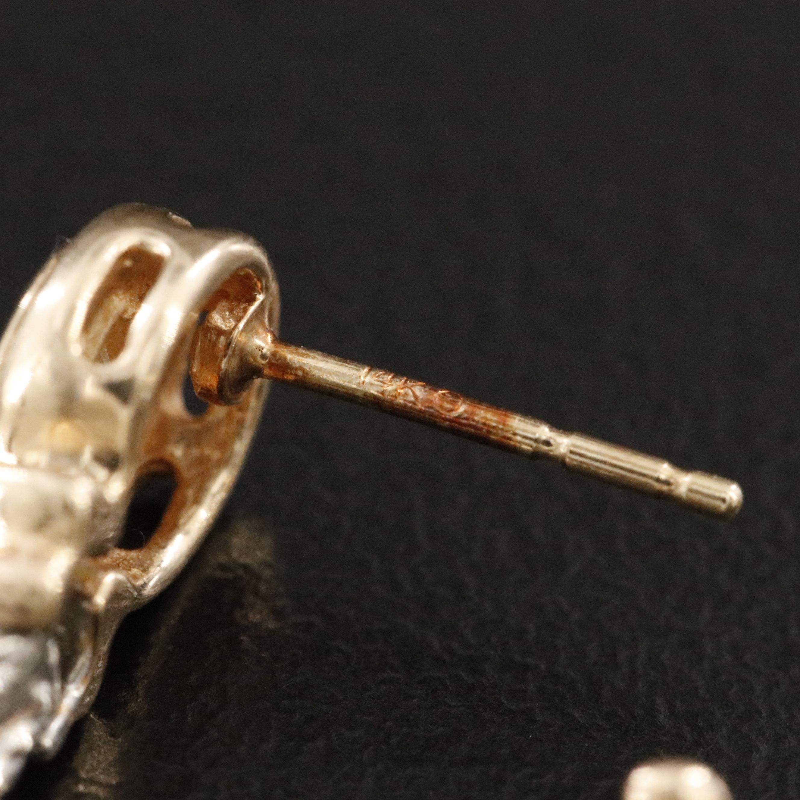 14K Two-Tone 0.35 CTW Diamond Half Hoop Earrings