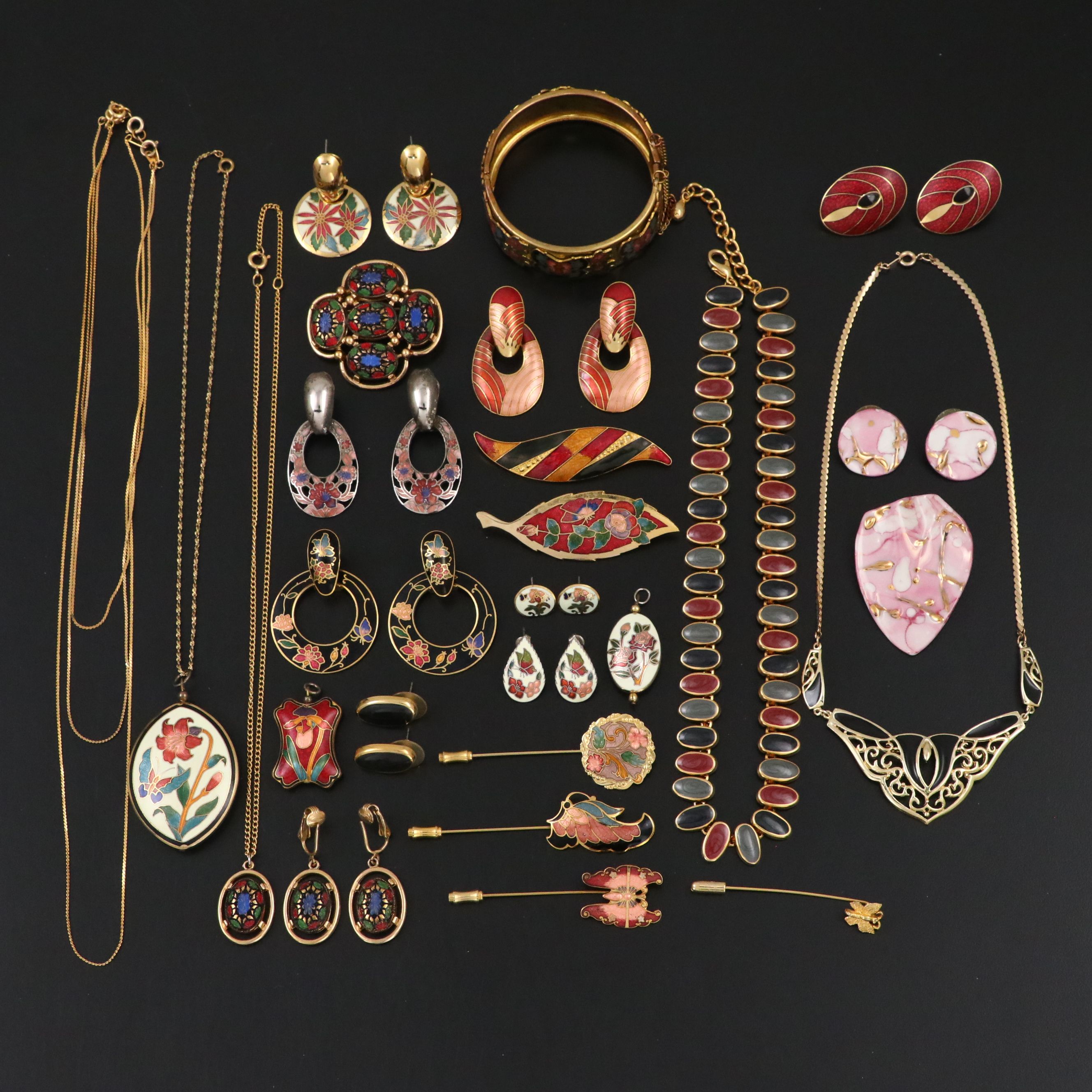 Cloisonné and Porcelain Featured in Vintage Jewelry