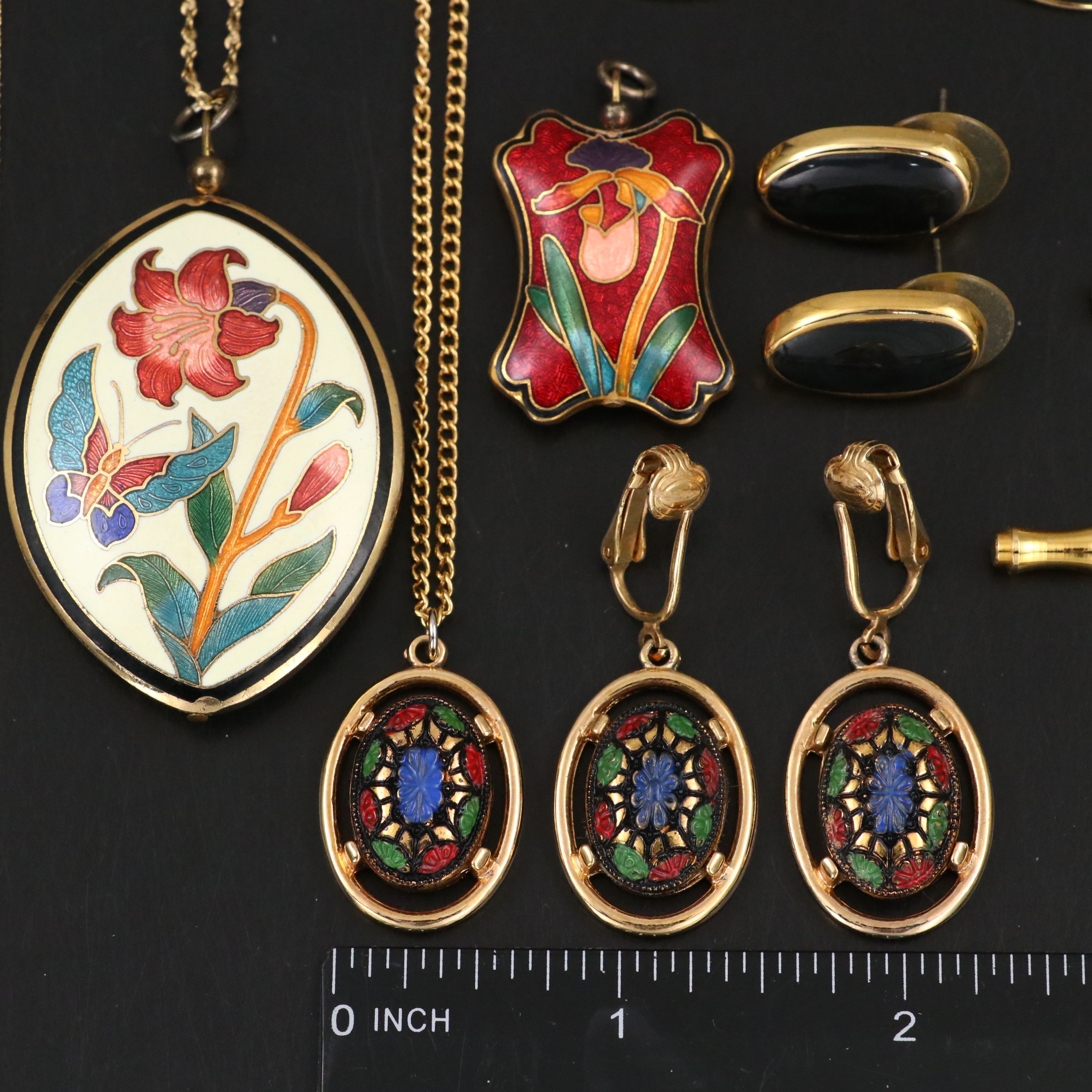 Cloisonné and Porcelain Featured in Vintage Jewelry