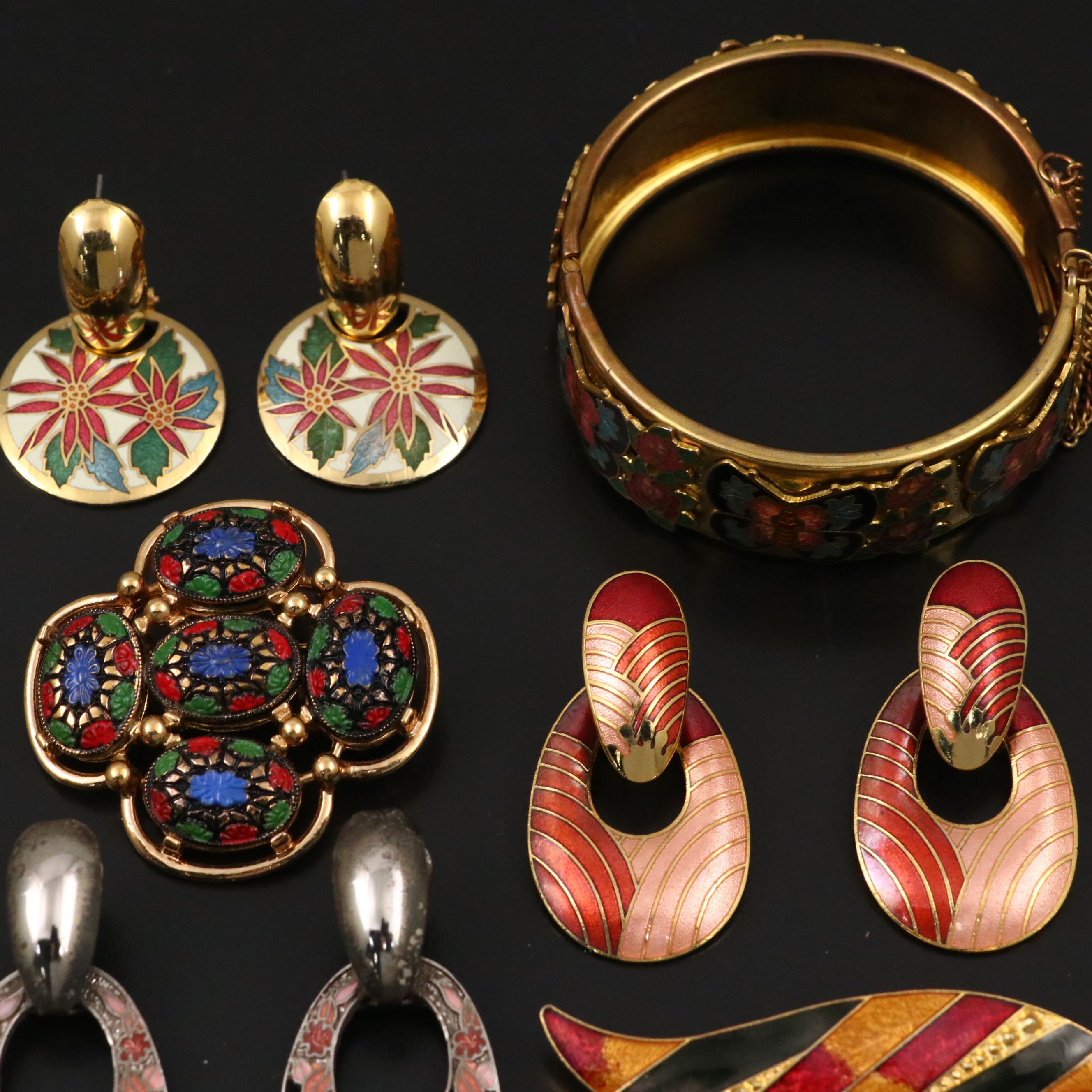 Cloisonné and Porcelain Featured in Vintage Jewelry